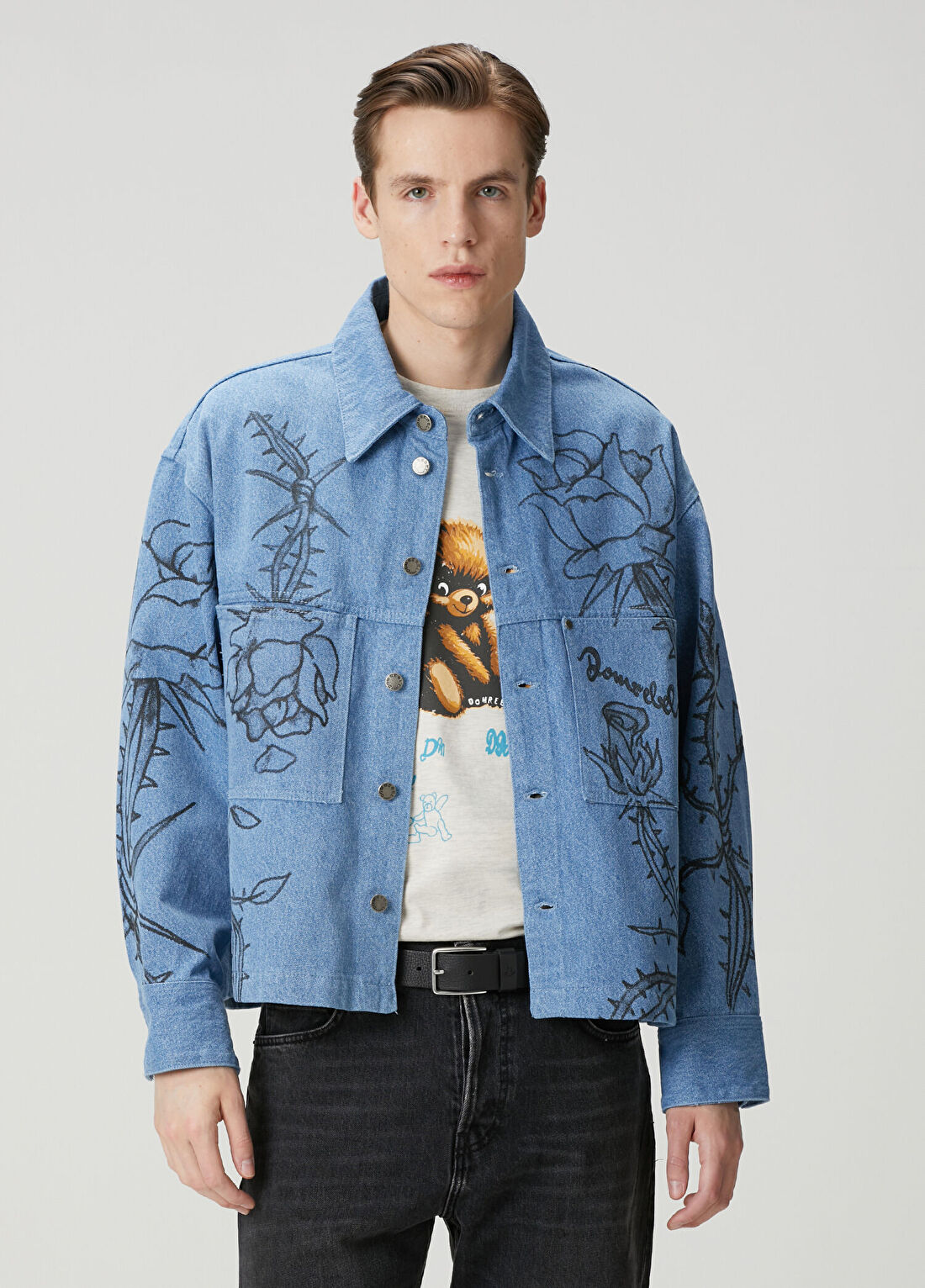 Domrebel Inked Mavi Denim Ceket
