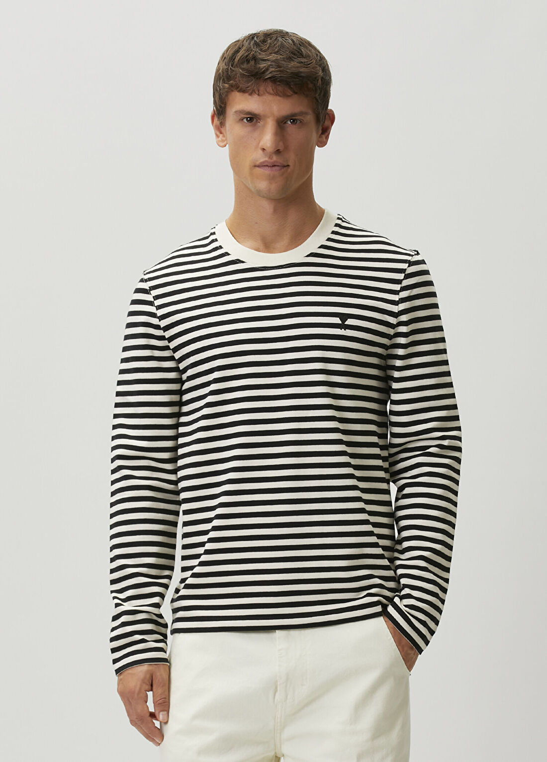 Ami Paris Siyah Çizgili Sweatshirt