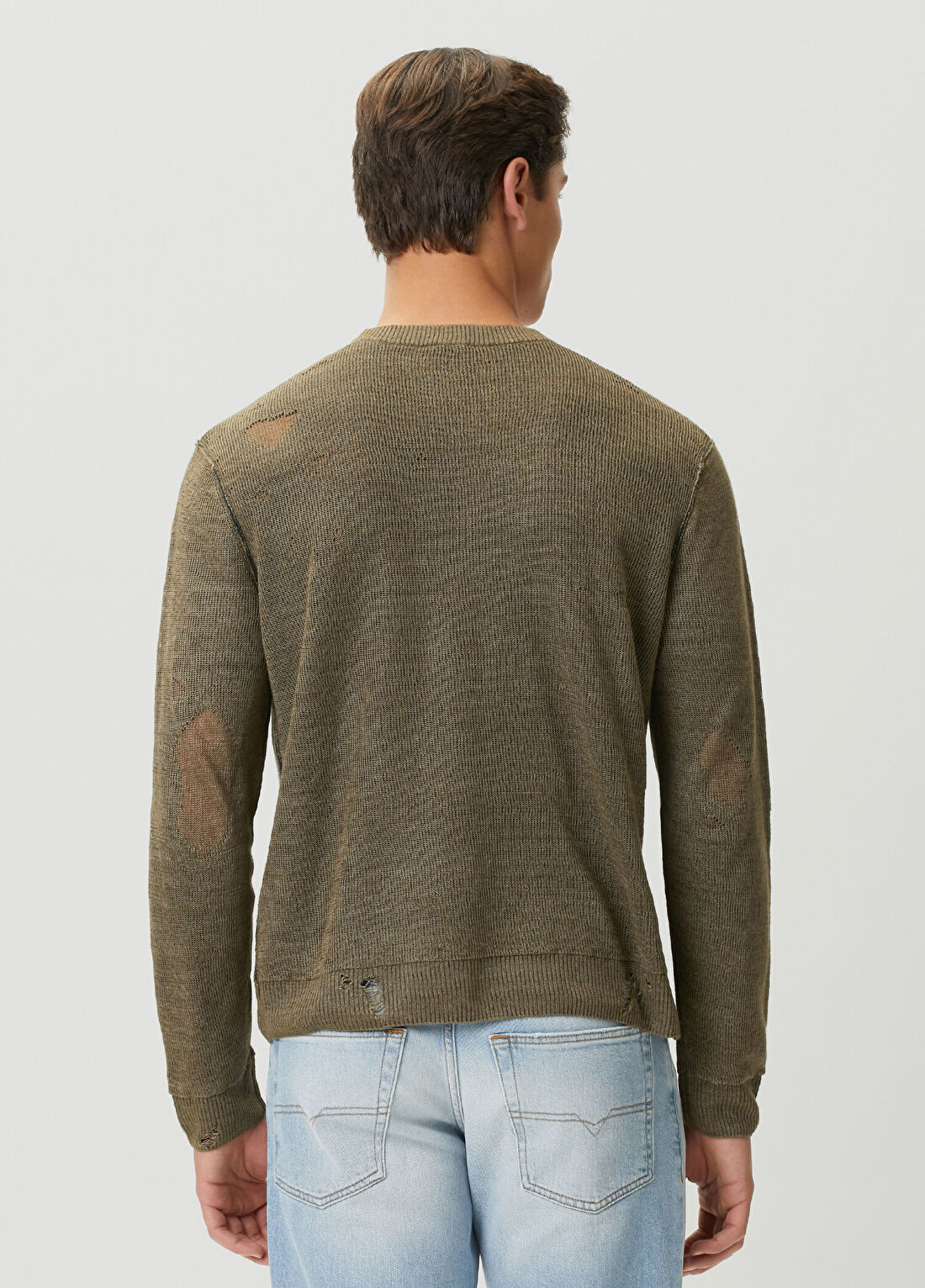 Diesel Norm Yeşil Keten Sweatshirt görsel 4