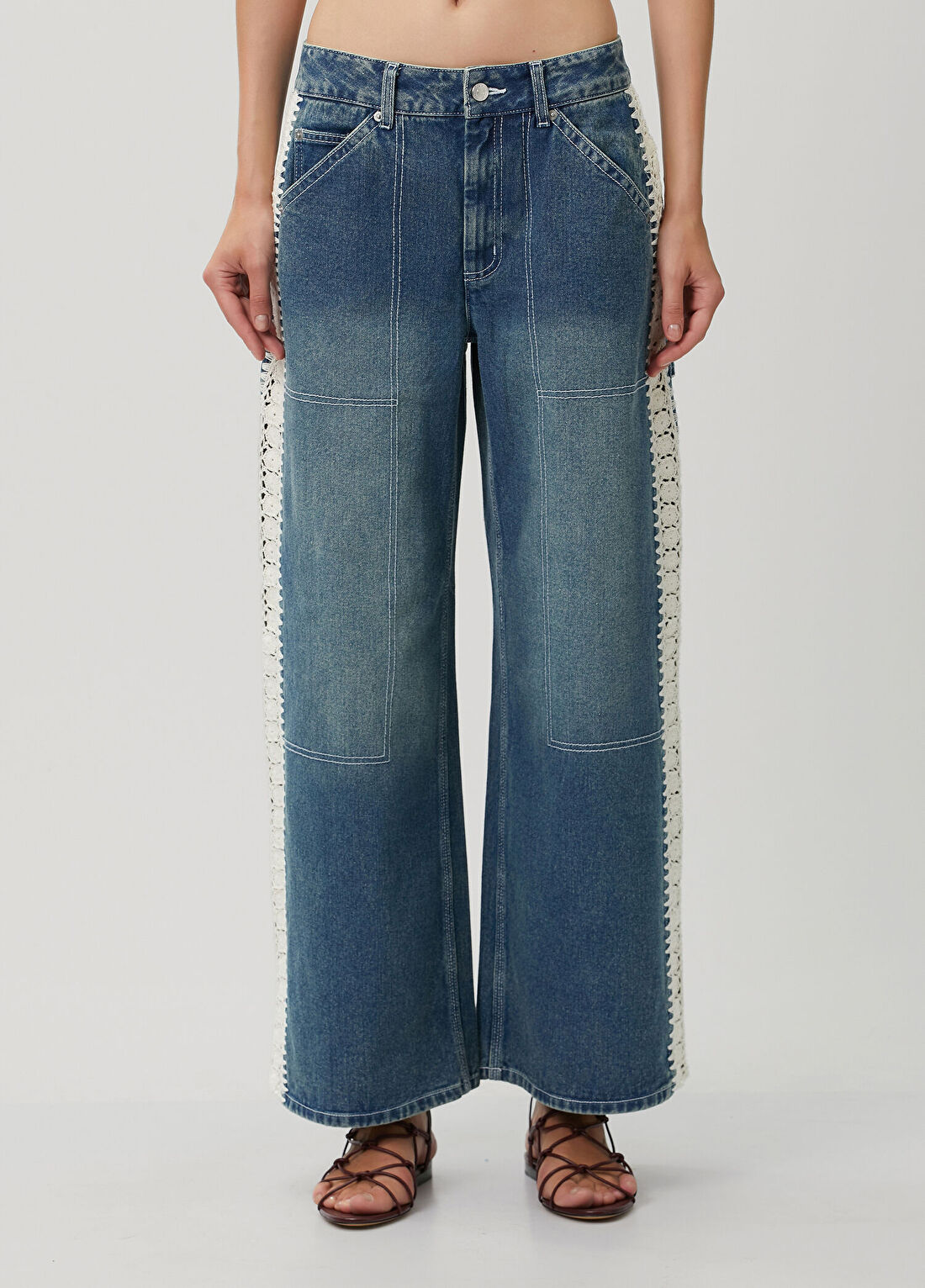 Sea Stasia Relaxed Fit Mavi Jean Pantolon görsel 2