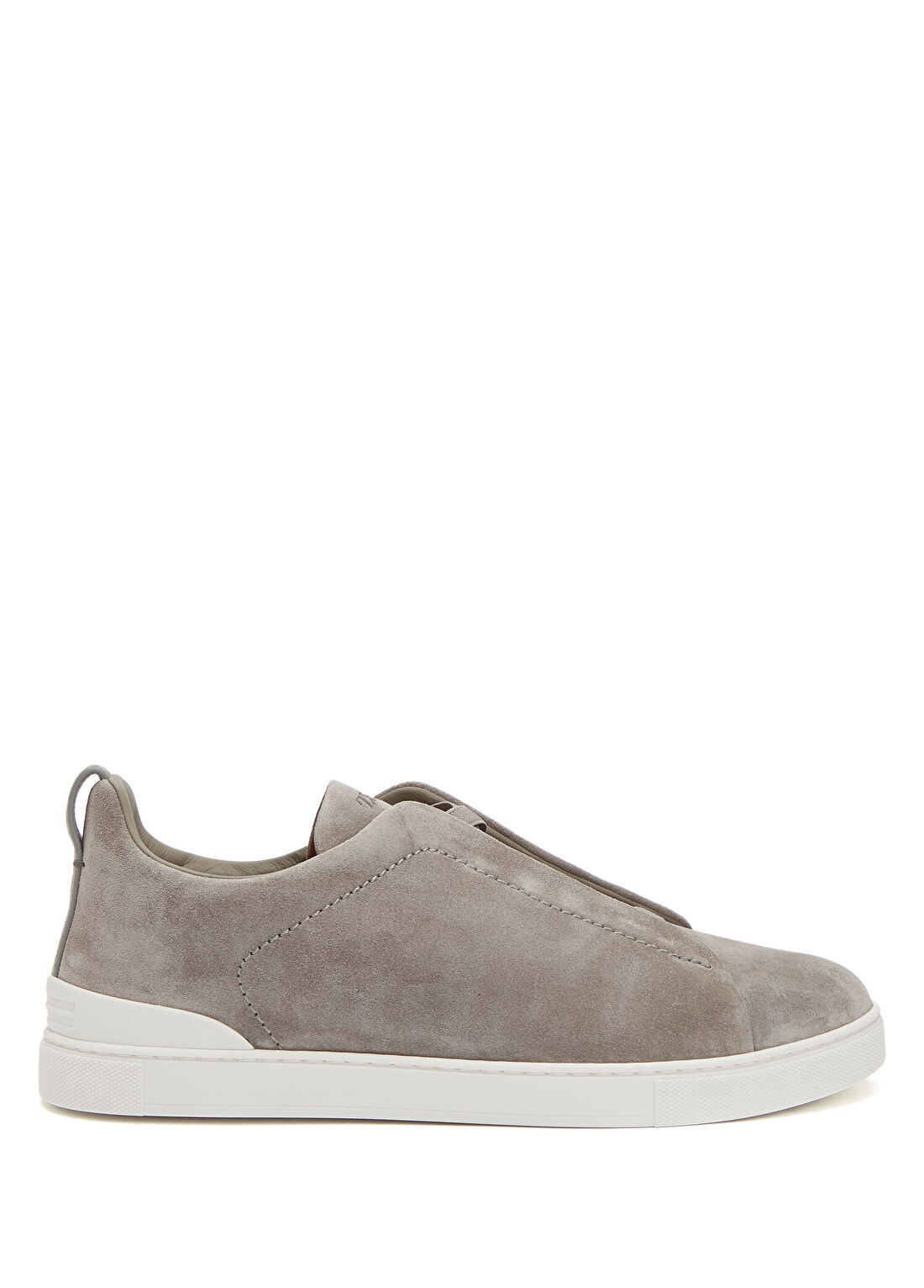 Zegna Triple Stitch Gri Erkek Süet Sneaker