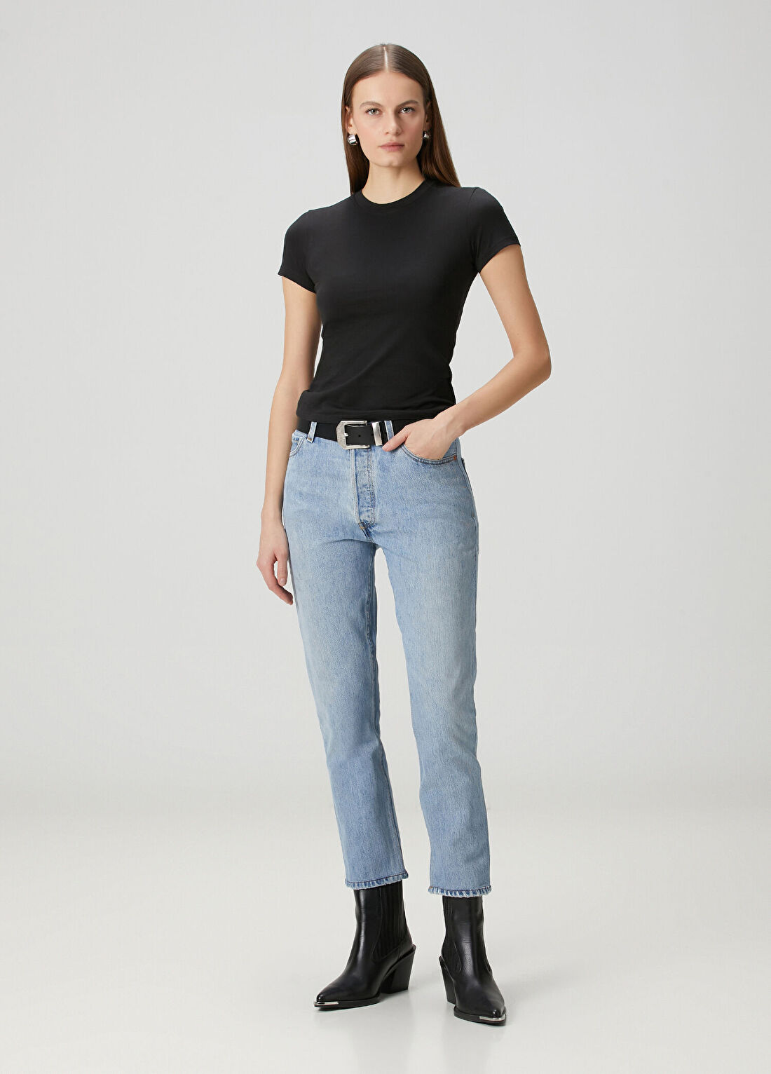 Re/Done Levis Ankle Crop Mavi Jean Pantolon
