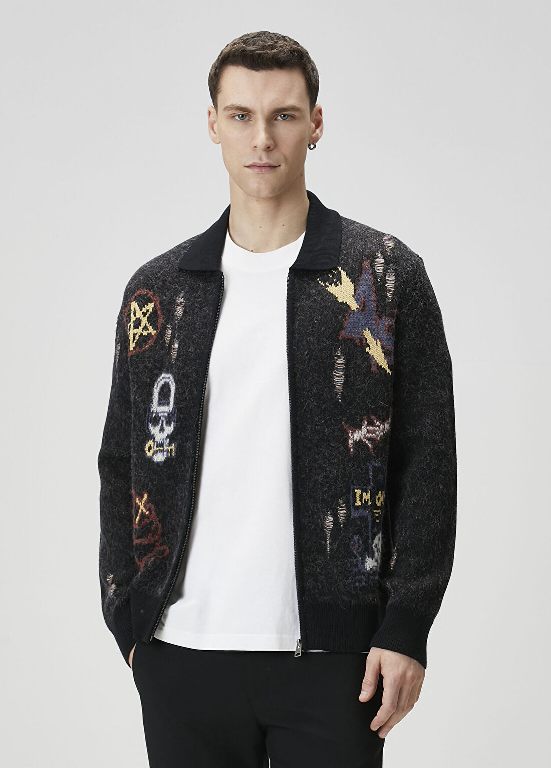 AllSaints Meller Siyah Triko Hırka