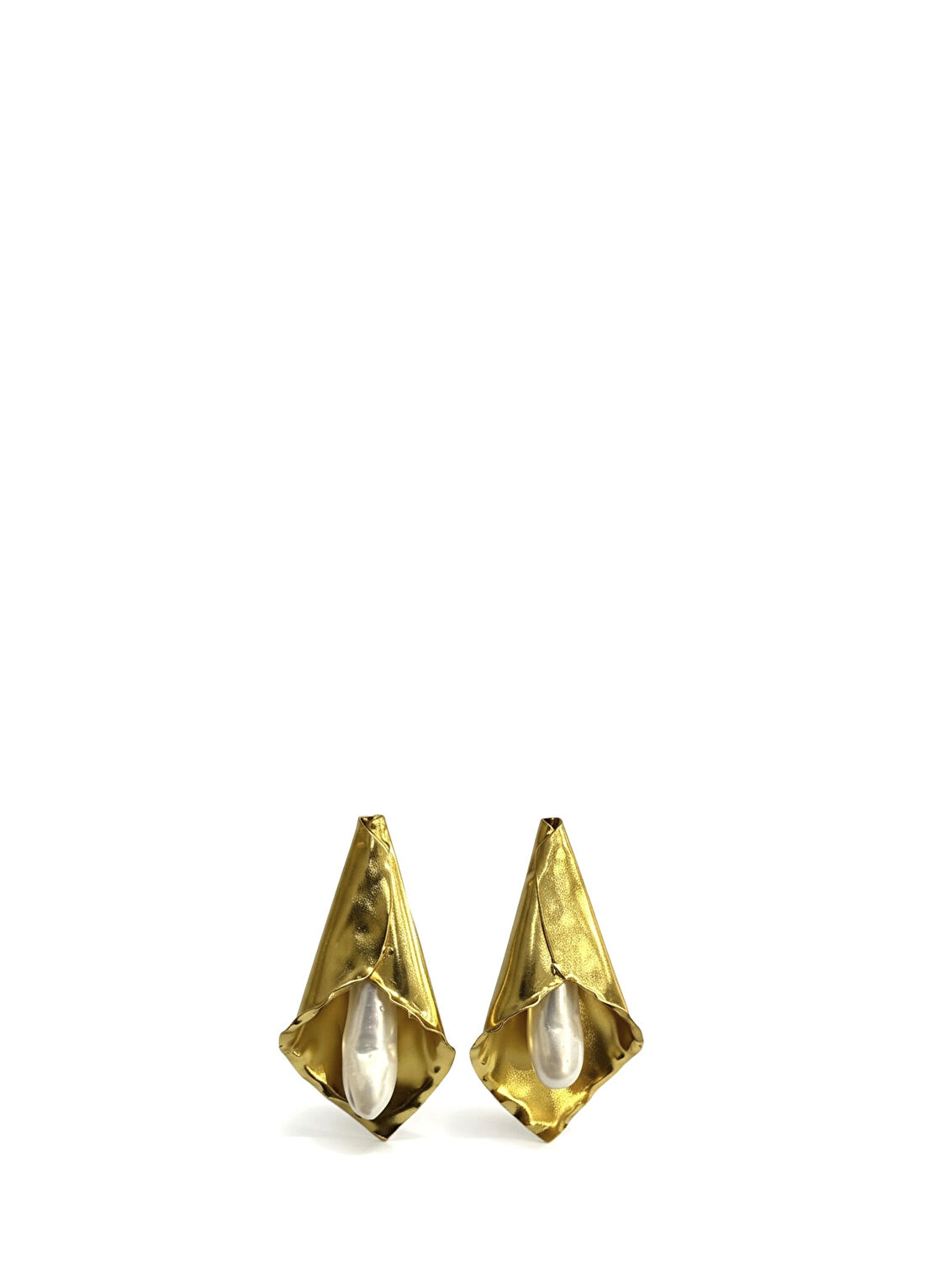 La Pluie Nascita Earrings 22 Ayar Altın Kaplama İnci Kadın Küpe