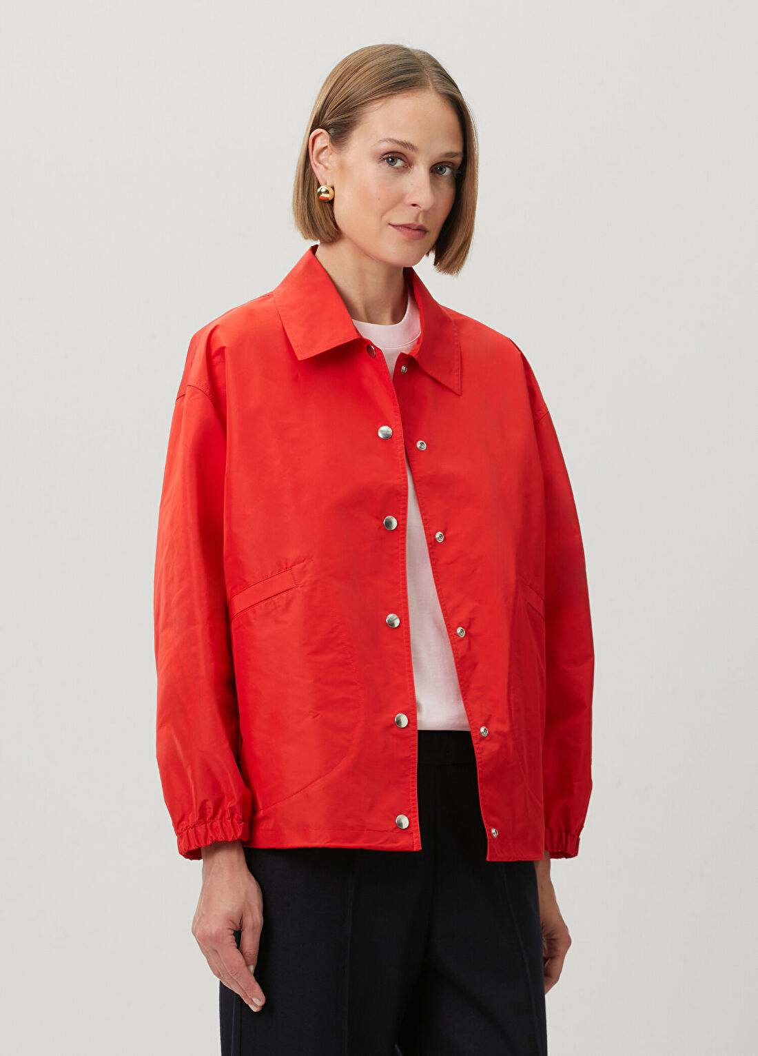 Jil Sander Kırmızı Yağmurluk