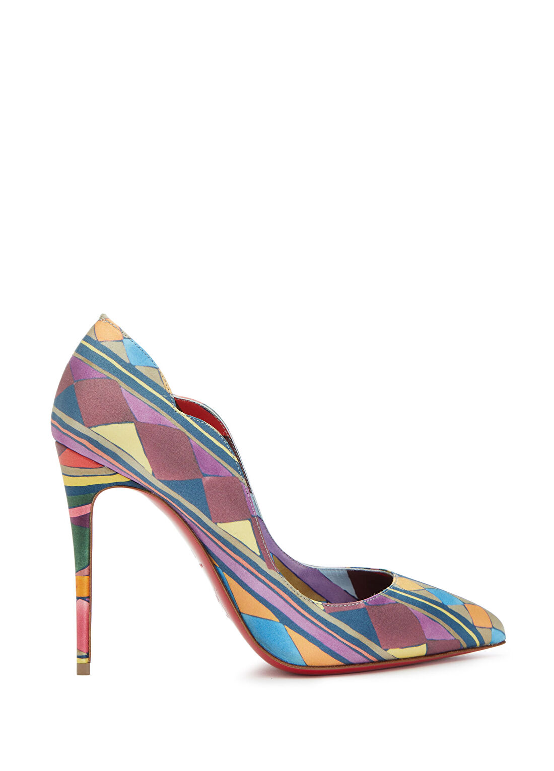 Christian Louboutin Hot Chick Desenli İpek Stiletto