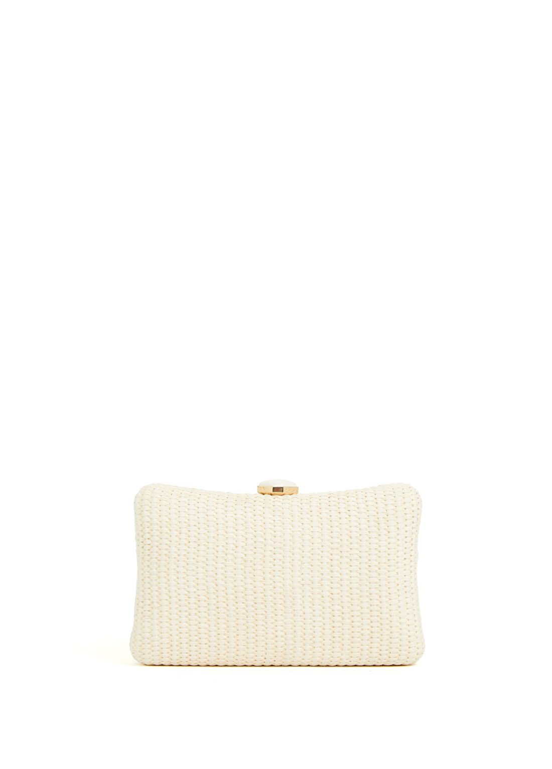 Divarese Bej Kadın Hasır Clutch görsel 3