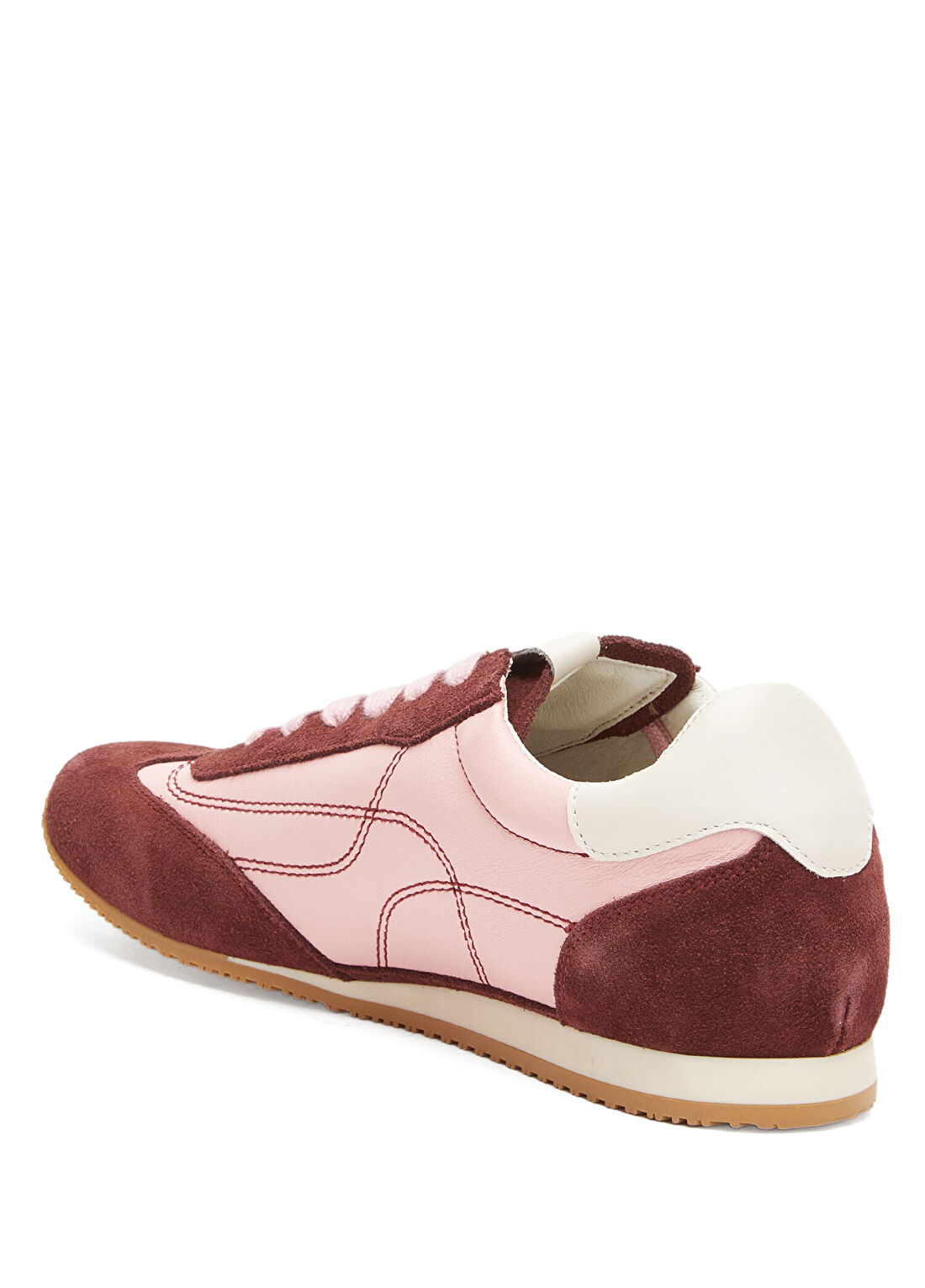 Divarese Pembe Kadın Rahat Süet Sneaker görsel 3