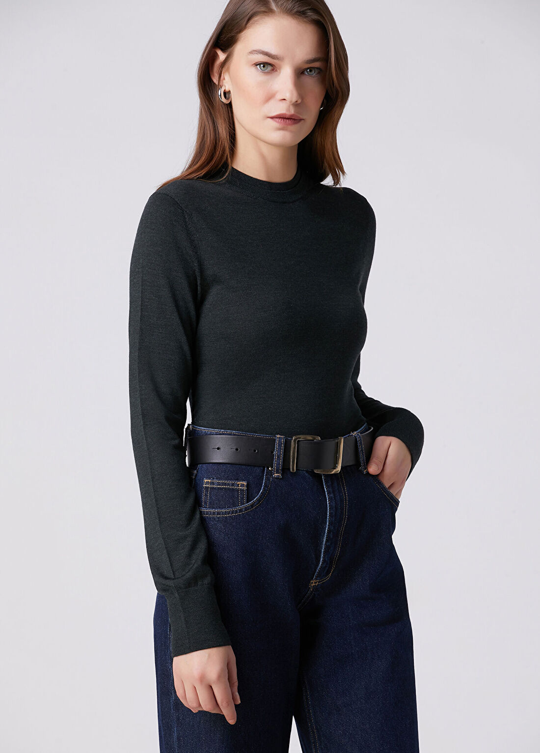 Beymen Collection Nefti Yaka Detaylı Yün Triko görsel 4