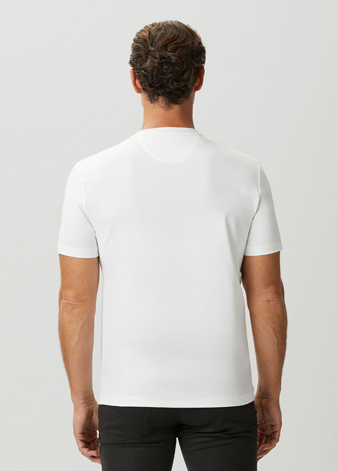 Maurizio Baldassari Beyaz Basic T-shirt görsel 4