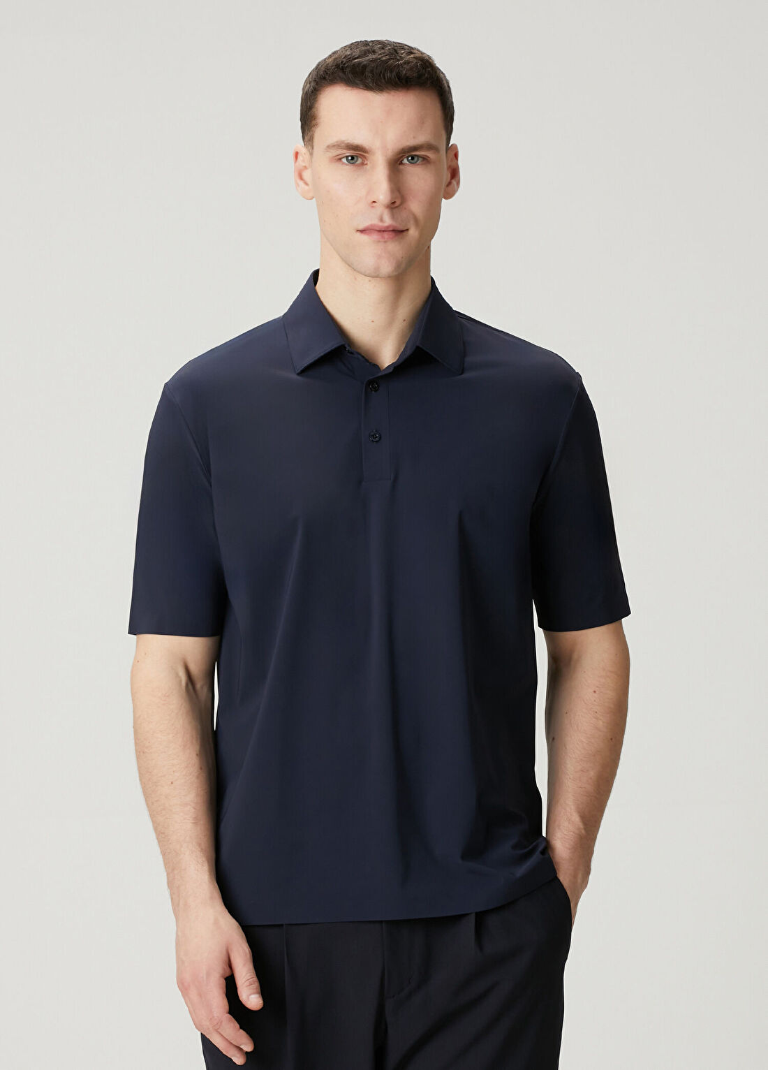 Herno Lacivert Polo Yaka T-shirt