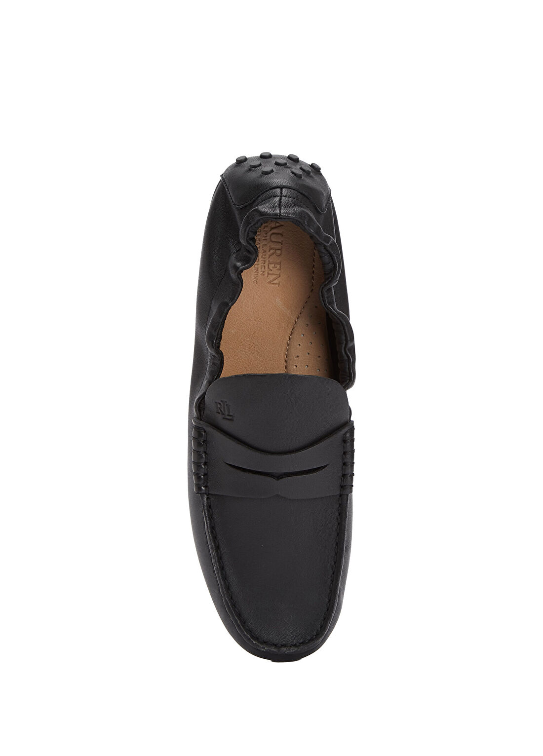 Lauren Ralph Lauren Wynnie Siyah Kadın Deri Loafer görsel 4