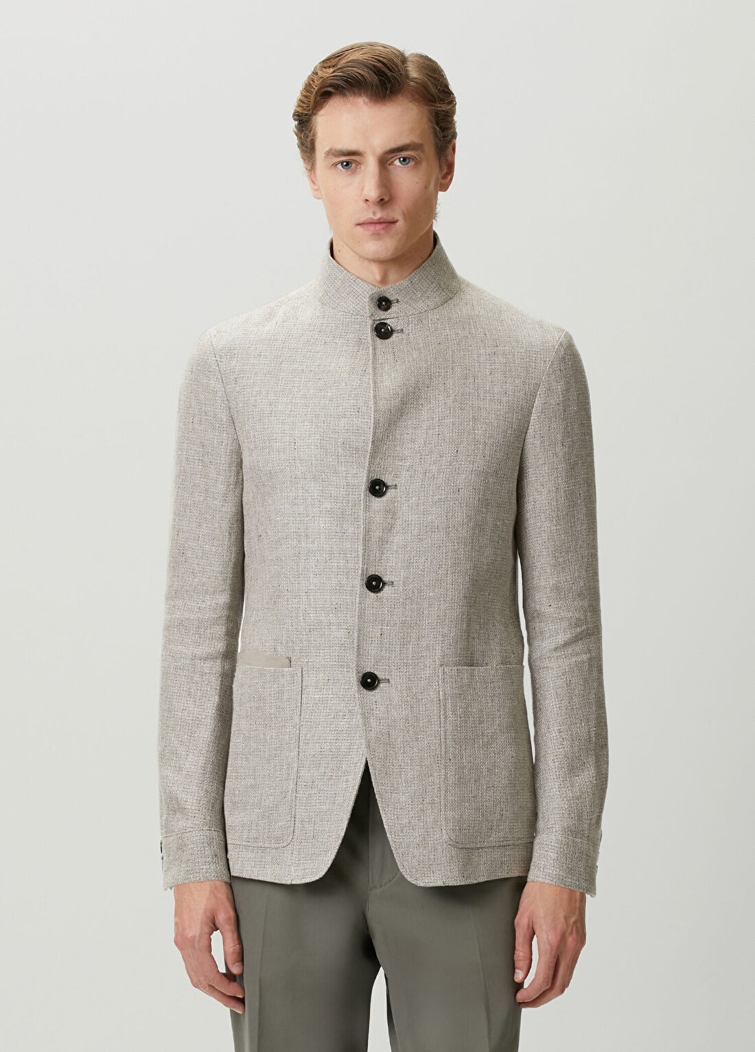 Zegna Kahverengi Keten Ceket