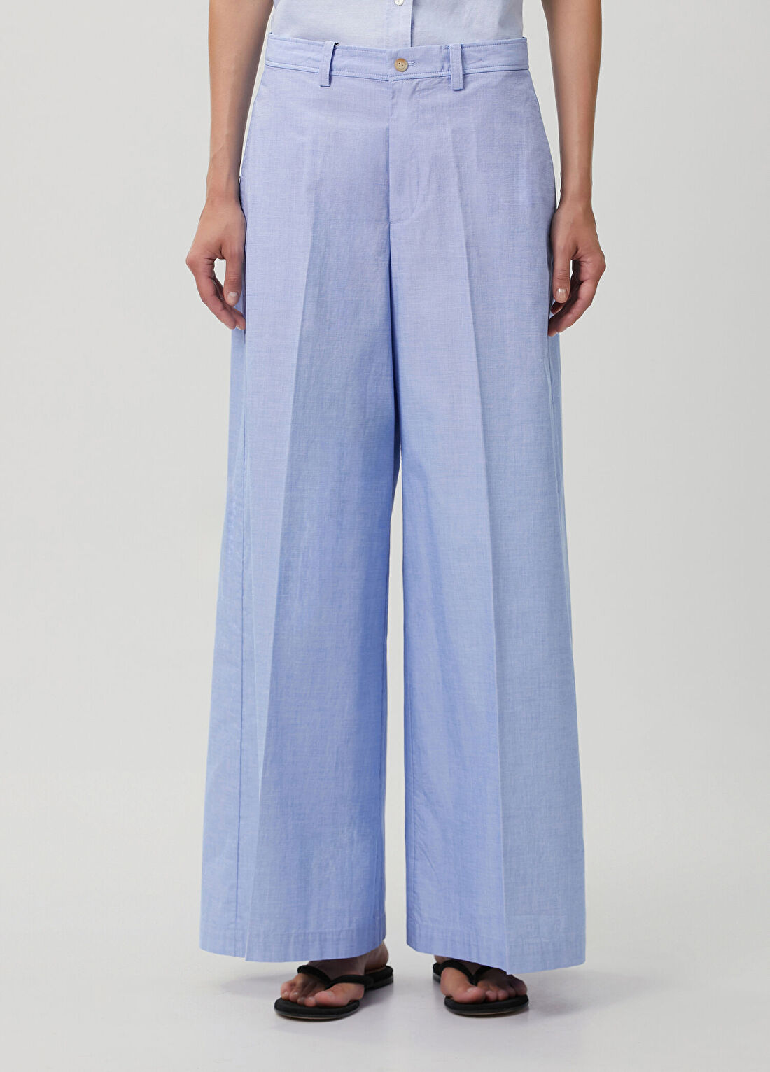 Polo Ralph Lauren Mavi Wide Leg Pantolon görsel 2
