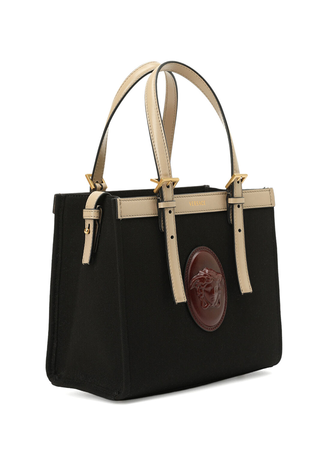 Versace Mini Siyah Kadın Keten Çanta görsel 3