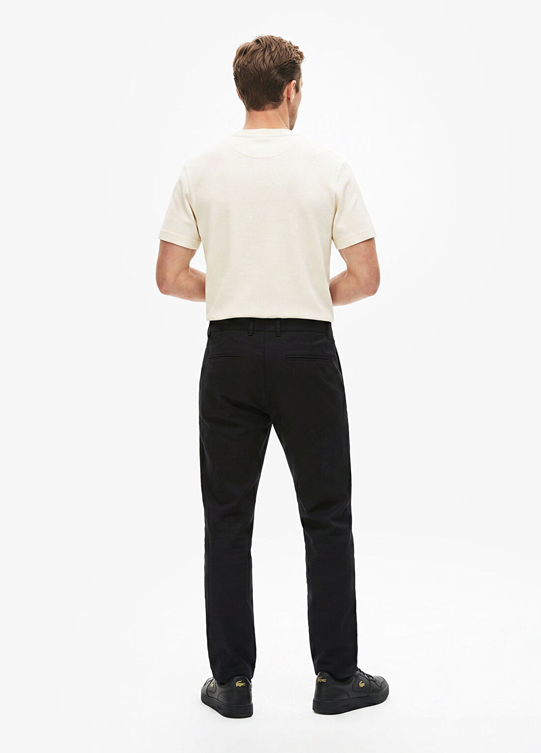 Lacoste Siyah Slim Fit Erkek Chino Pantolon görsel 2