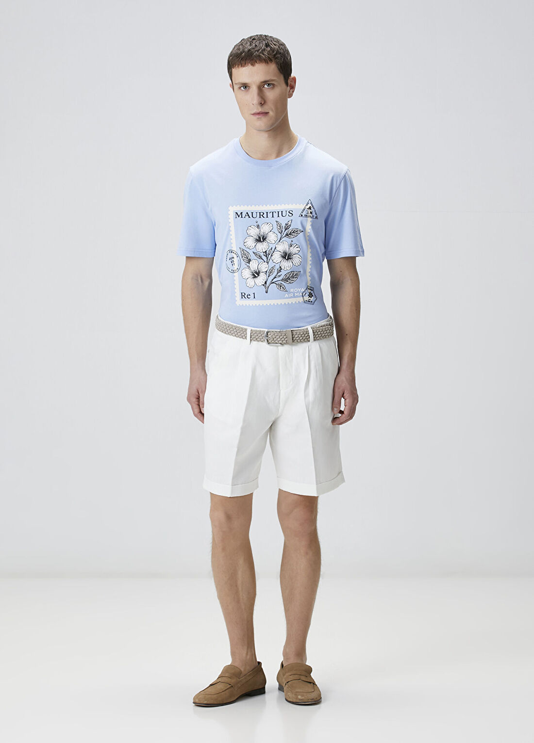 Network Mavi Baskılı T-shirt görsel 3