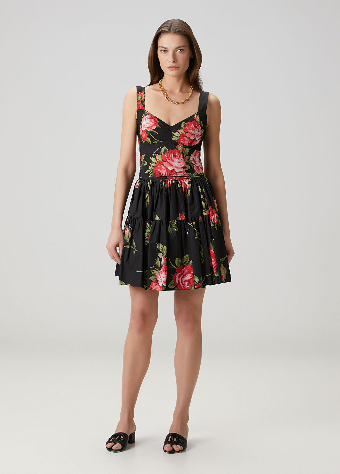 Dolce&Gabbana Siyah Çiçekli Büstiyer görsel 2
