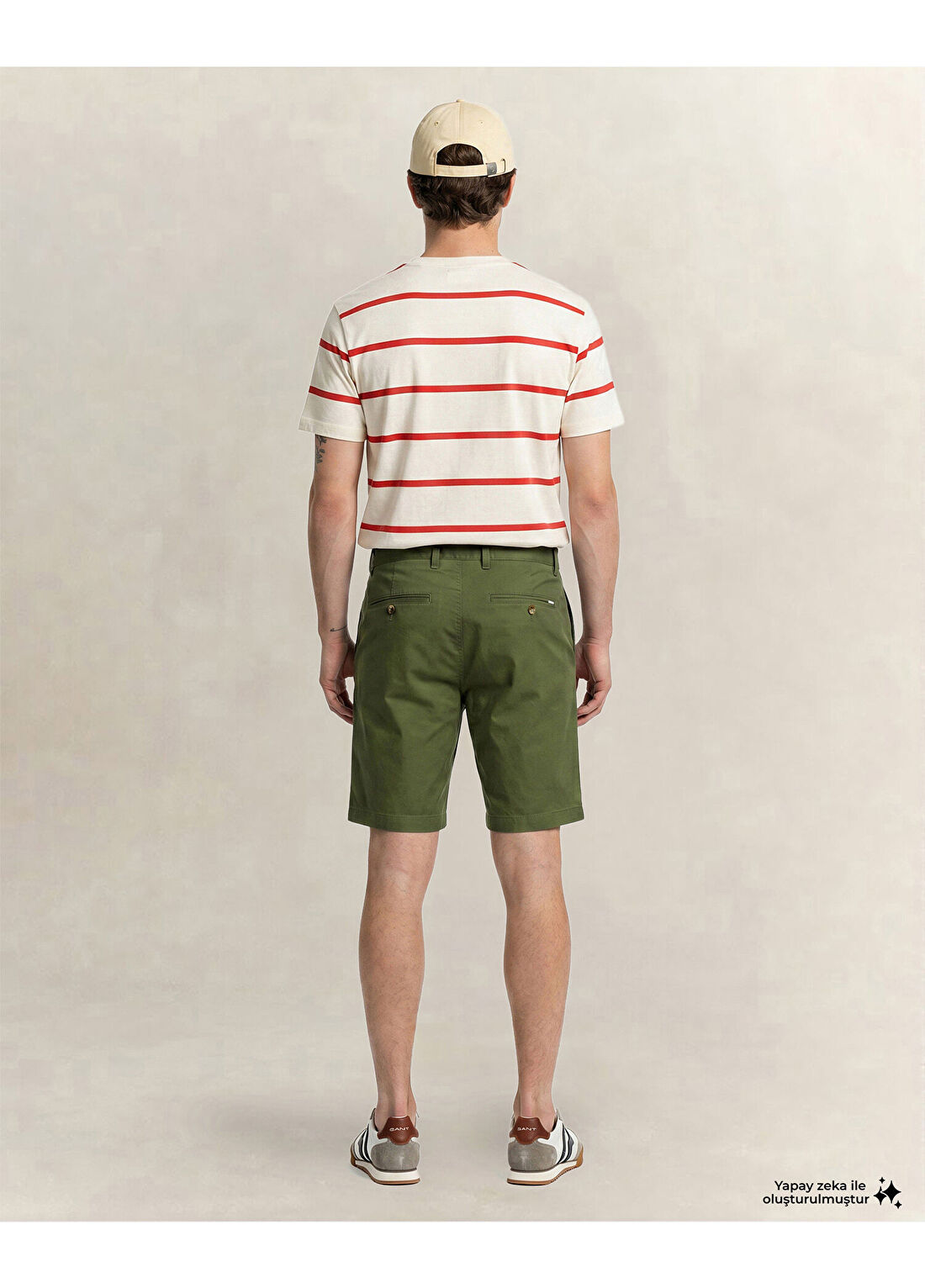 Gant Yeşil Regular Fit Erkek Bermuda Şort görsel 2