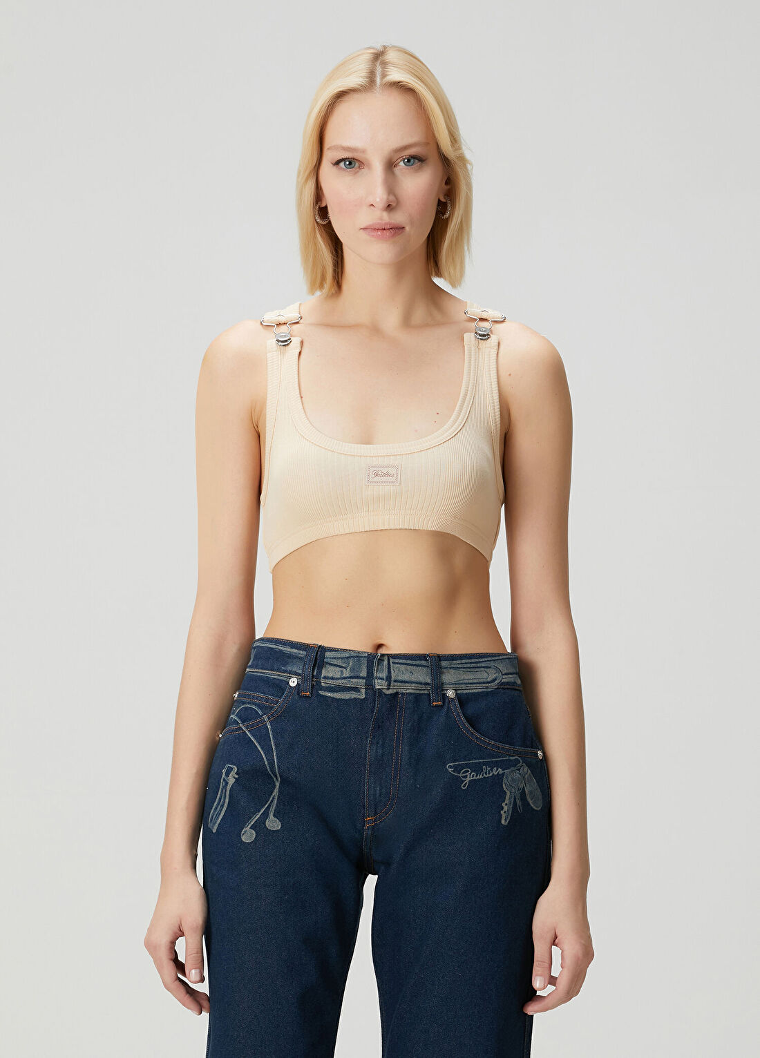 Jean Paul Gaultier Sarı Crop Atlet