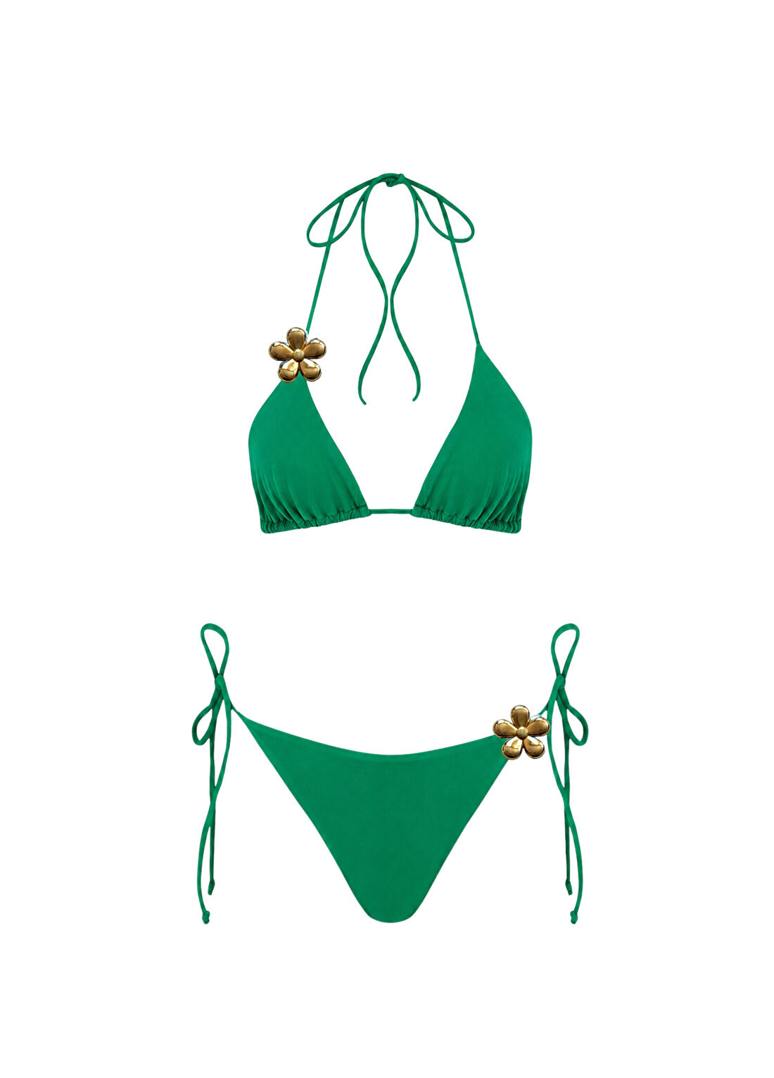 Endless Blue Flower Bomb Gigi Model Yeşil Kadın Bikini Takımı
