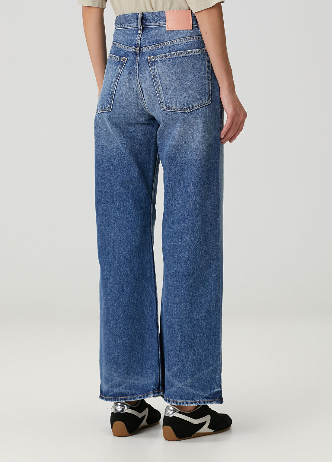 Acne Studios Regular Fit Mavi Jean Pantolon görsel 4