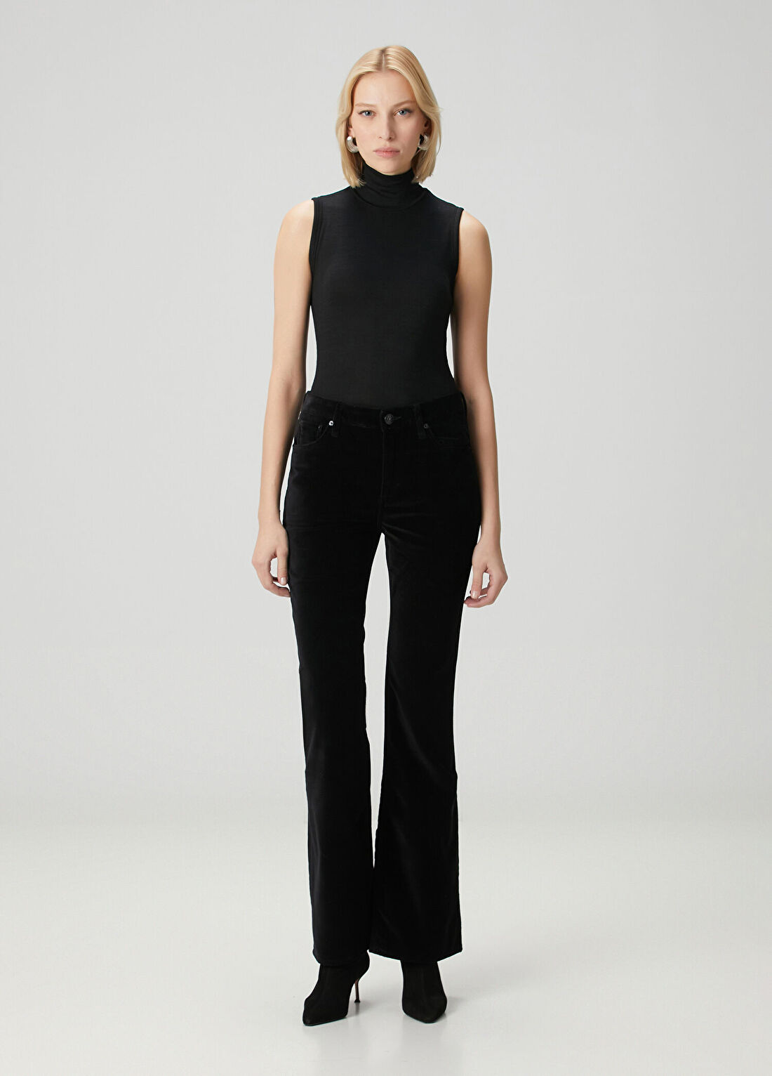 Rag&Bone Dahlia Flare Siyah Kadife Pantolon