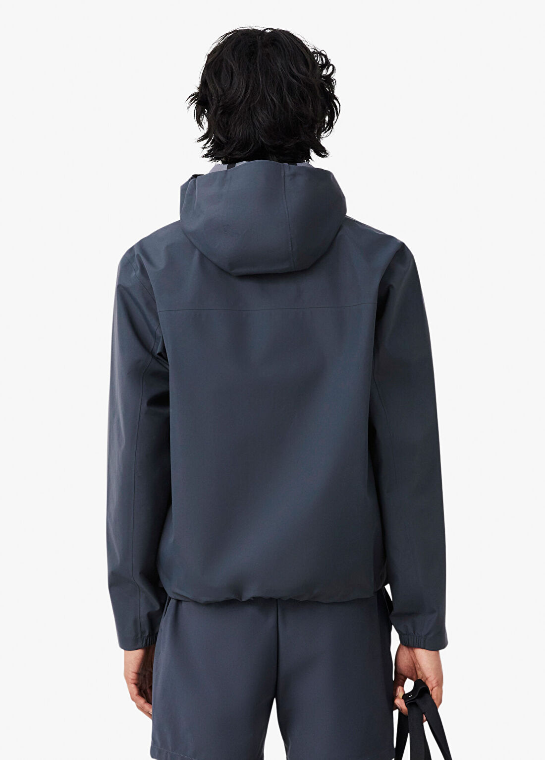 Lacoste Lacivert Kapüşonlu Erkek Yağmurluk görsel 3