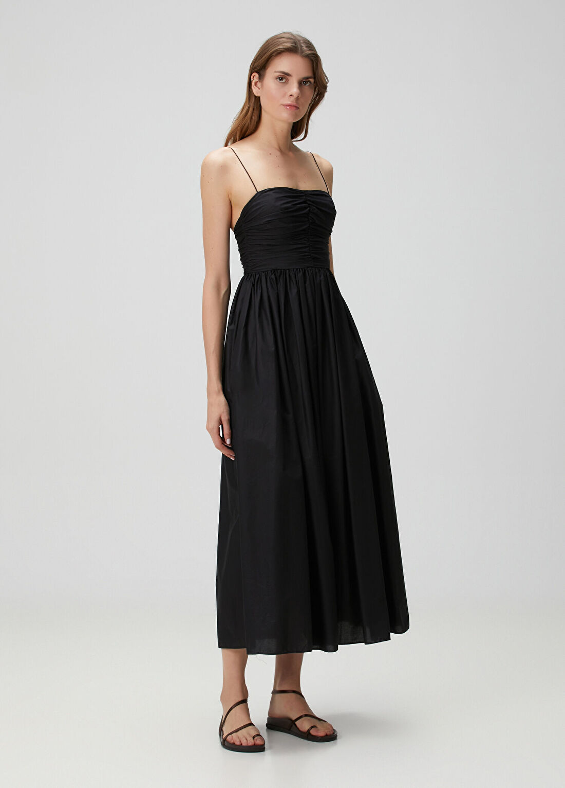 Matteau Swim Siyah Midi Plaj Elbisesi