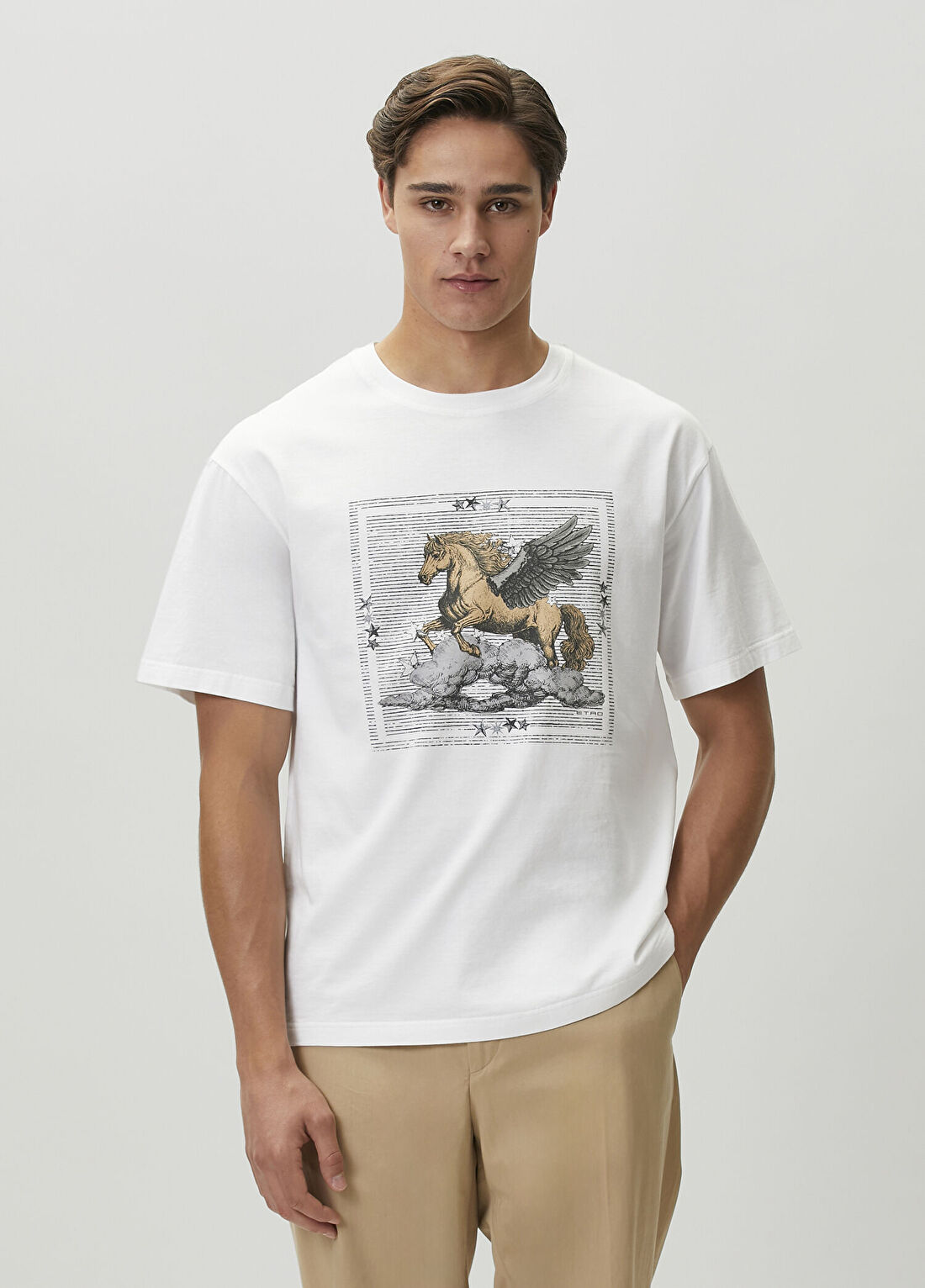 Etro Beyaz Grafik Baskılı T-shirt