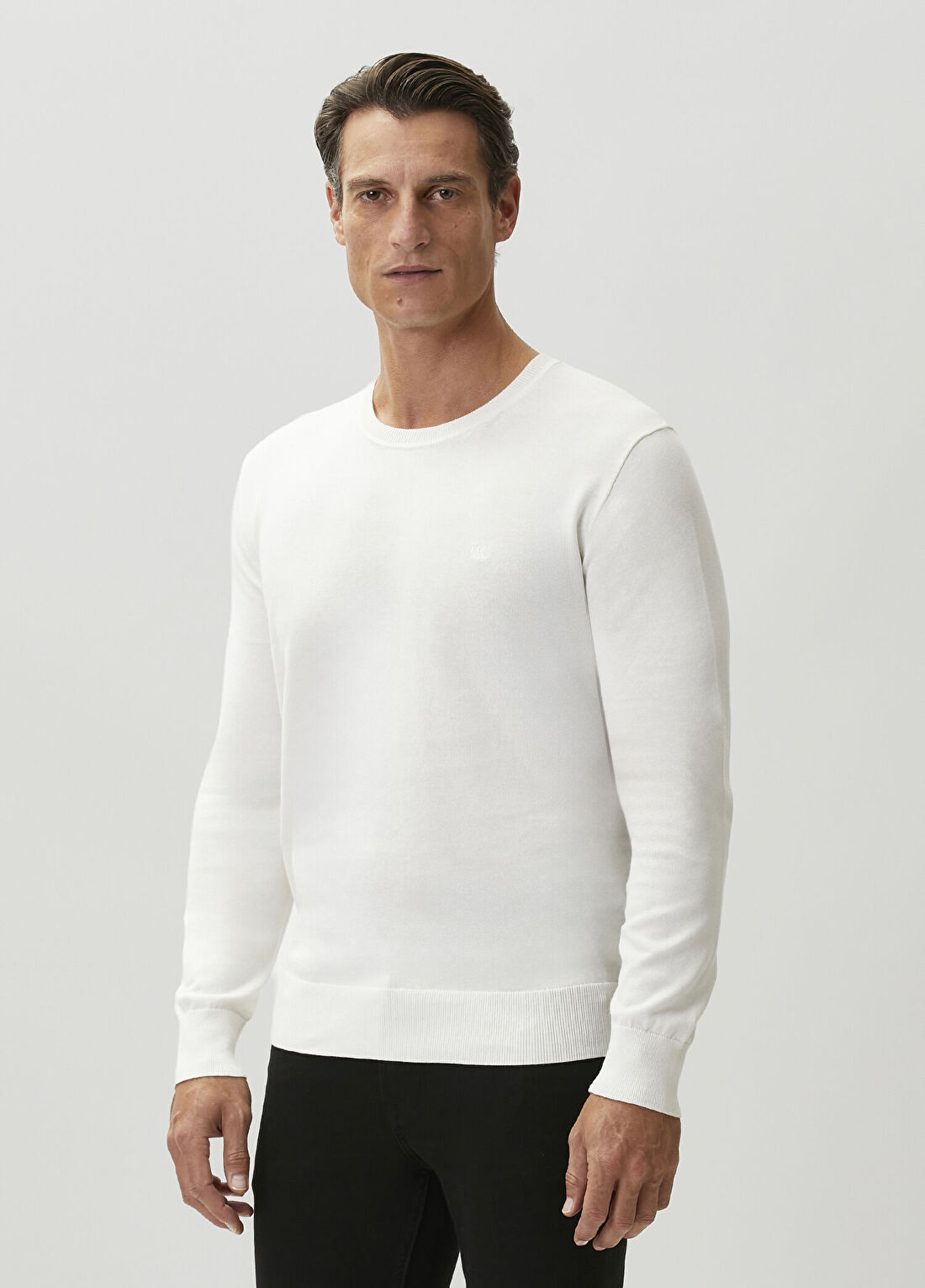 Calvin Klein Supima Beyaz Triko görsel 3