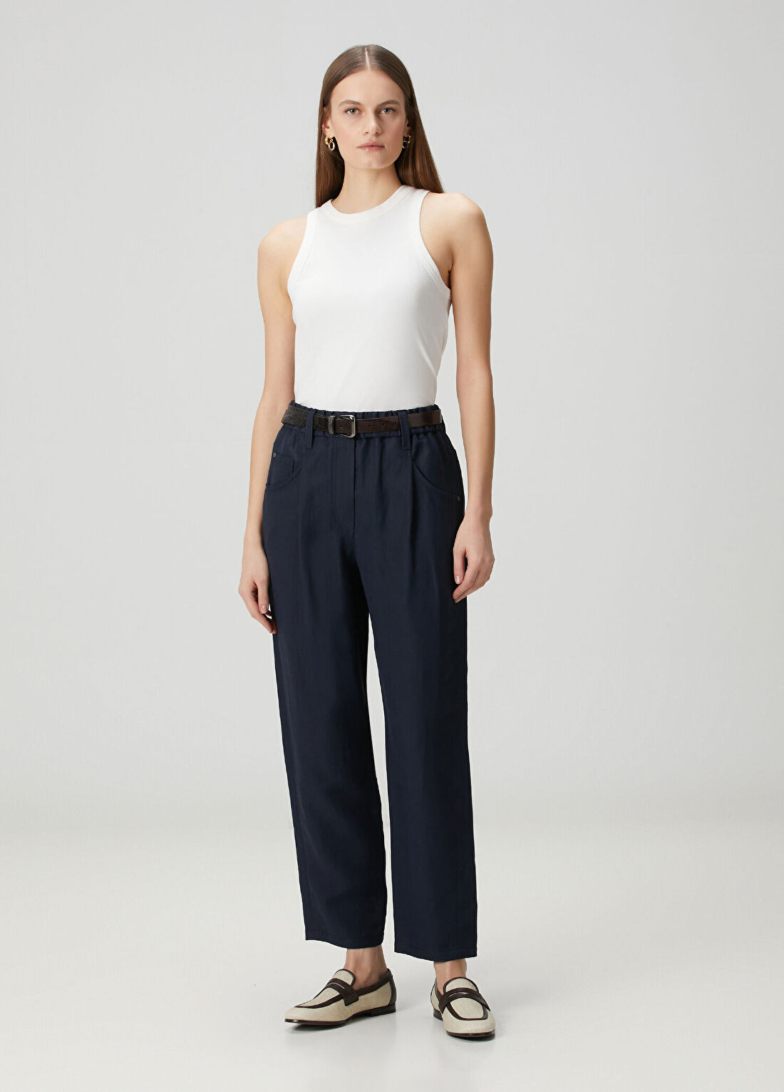 Brunello Cucinelli Lacivert Pantolon