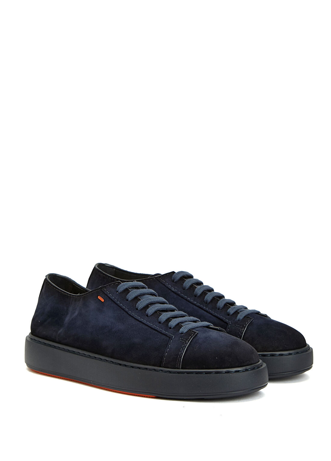 Santoni Mavi Erkek Süet Sneaker görsel 2
