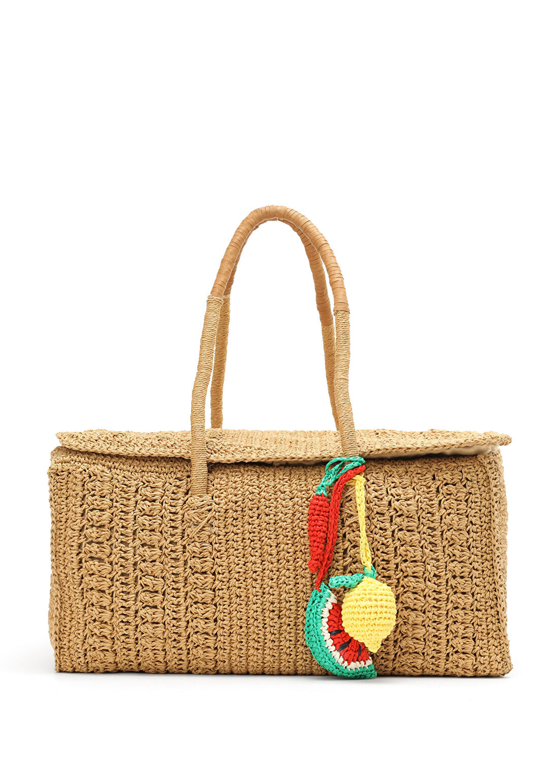 Amour et Naturel Panier Bej Kadın Plaj Çantası
