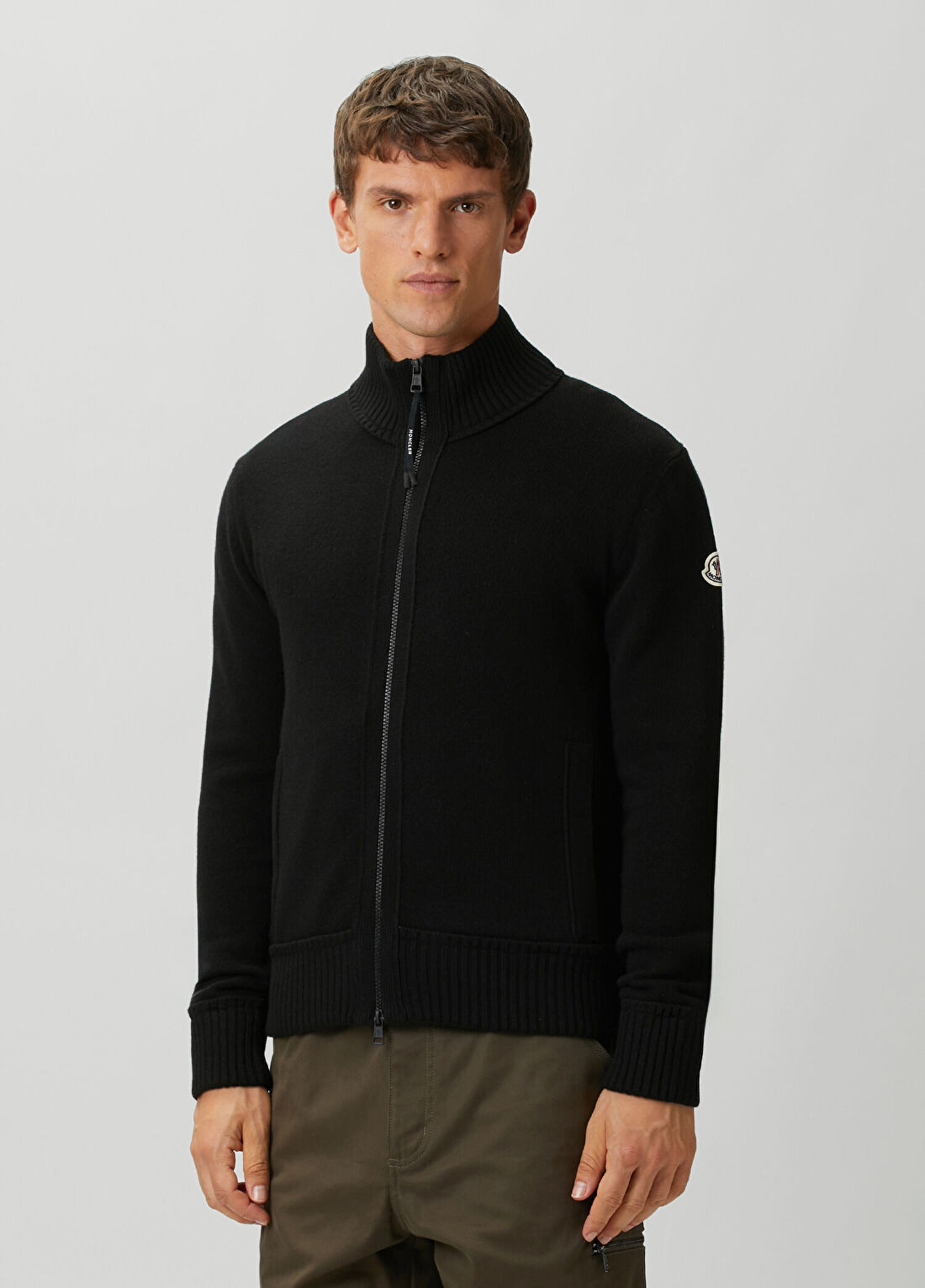 Moncler Siyah Yün Triko Hırka