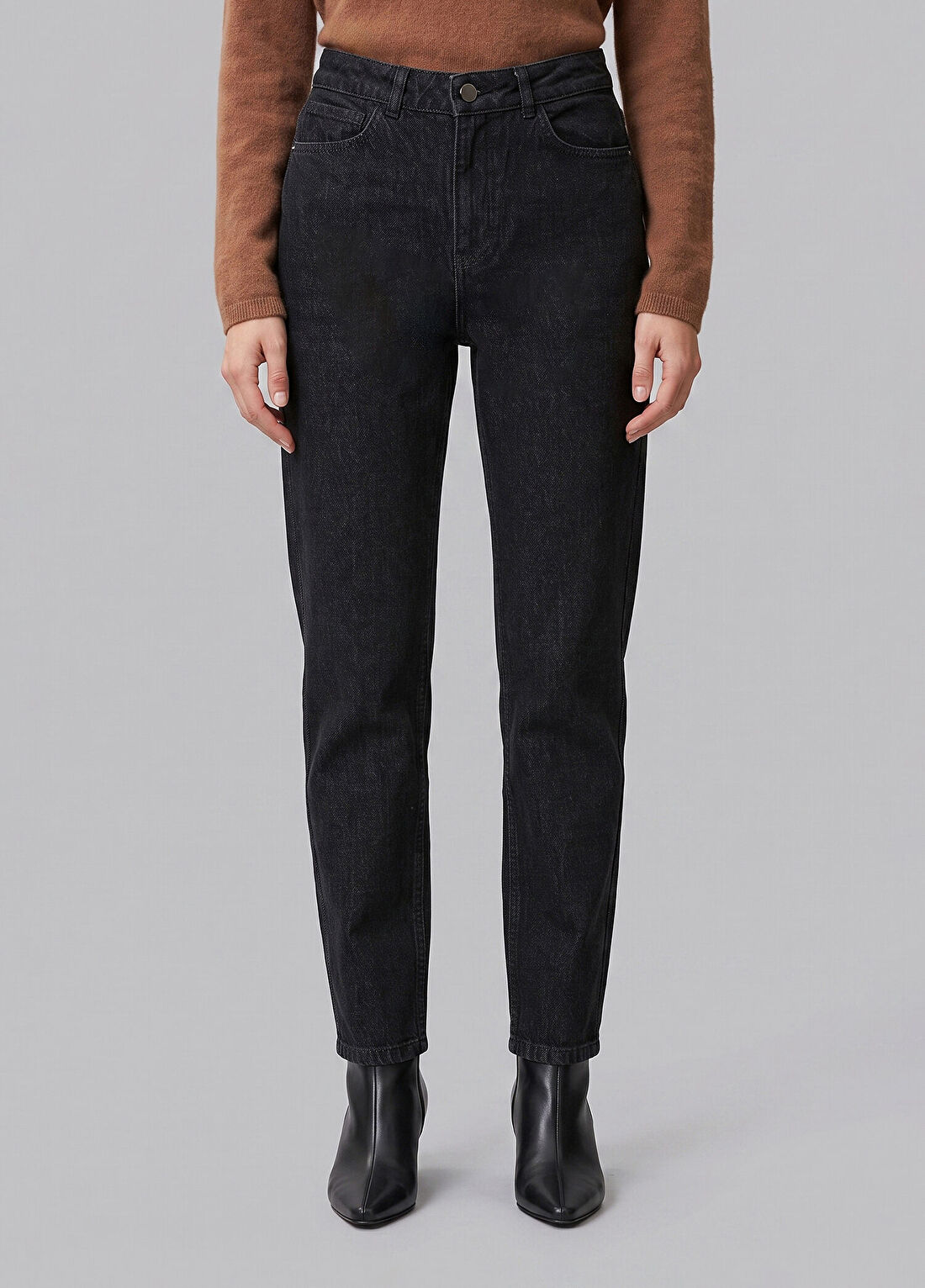 Network Siyah Mom Fit Denim Pantolon görsel 2