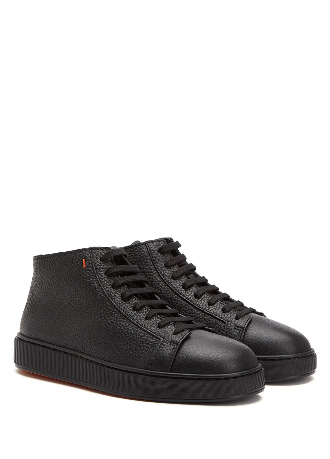 Santoni Clean Icpn High Siyah Erkek Deri Sneaker görsel 2