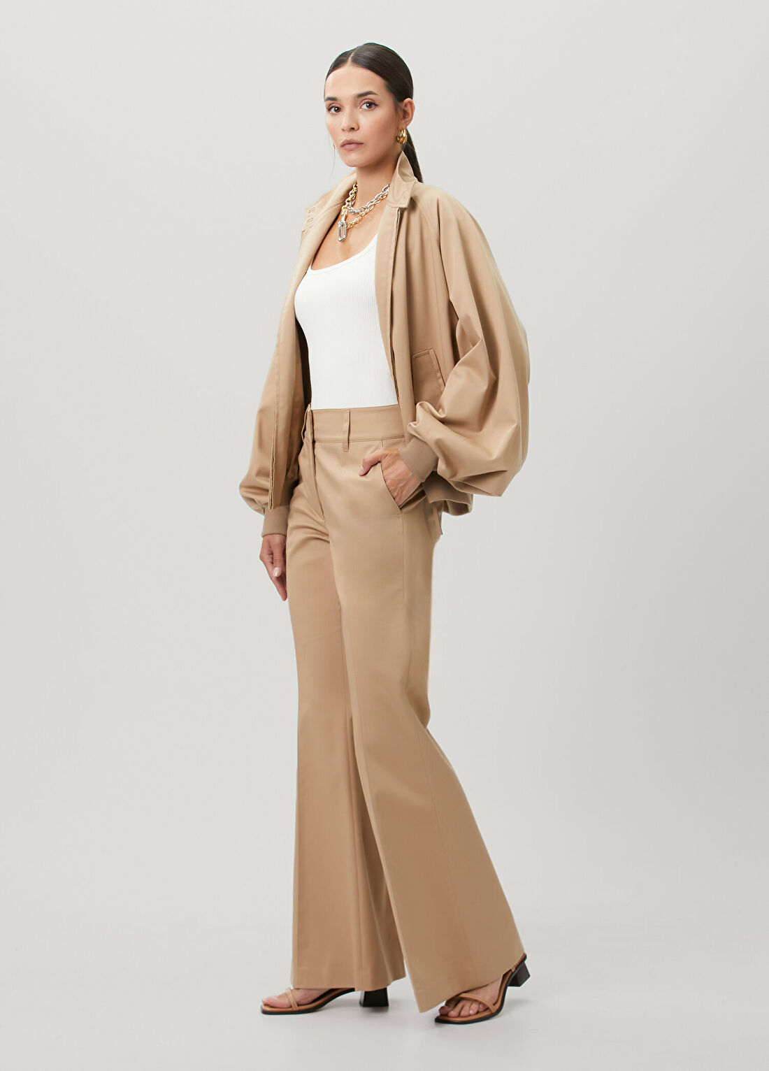 Gabriela Hearst Camel Pantolon