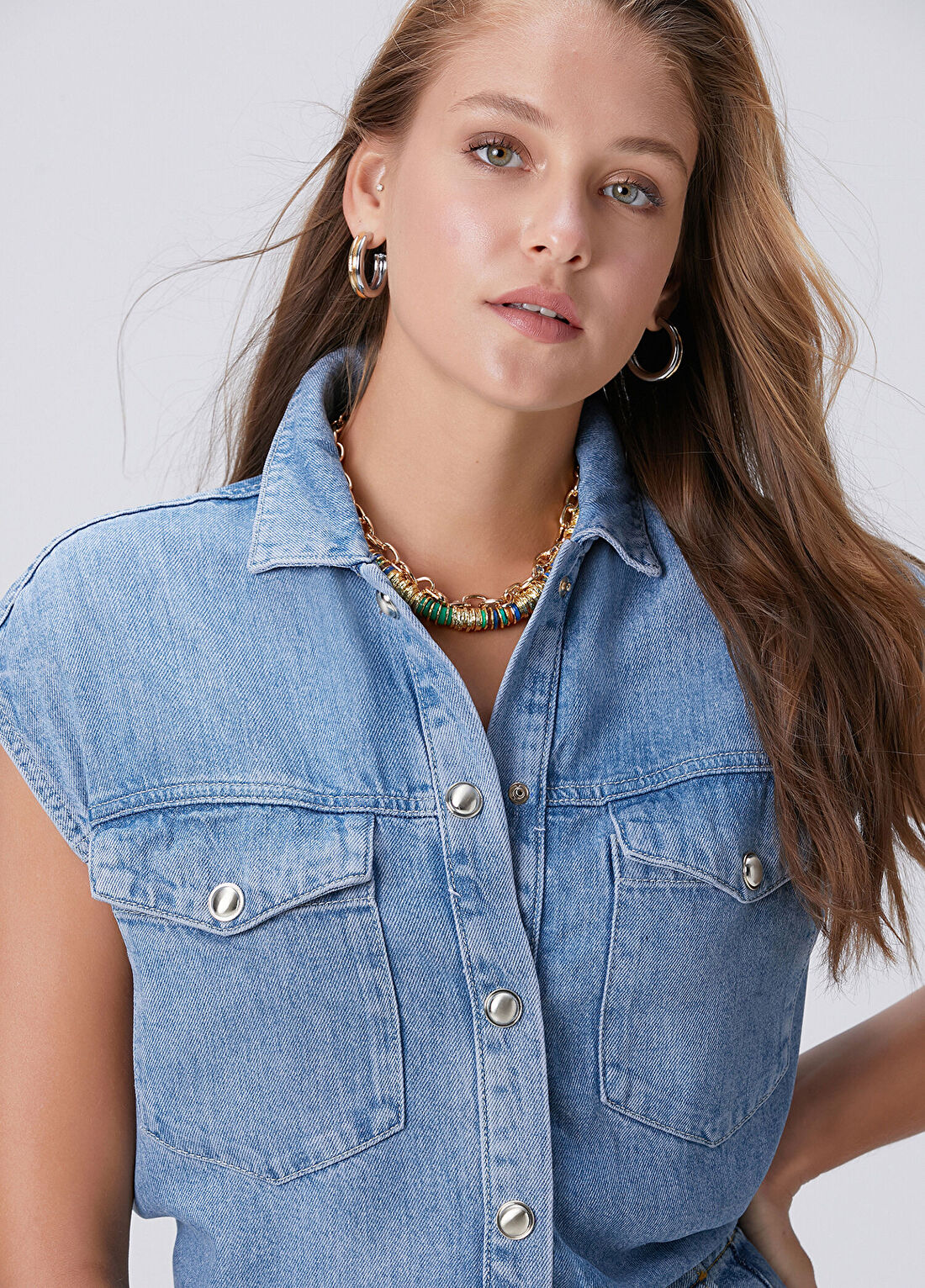 Network Indigo Tencel Denim Gömlek