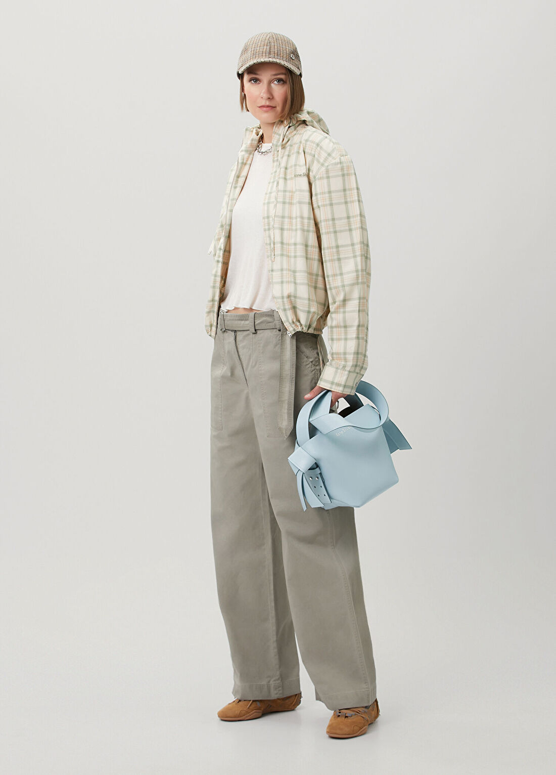 Acne Studios Yeşil Ekoseli Ceket görsel 2