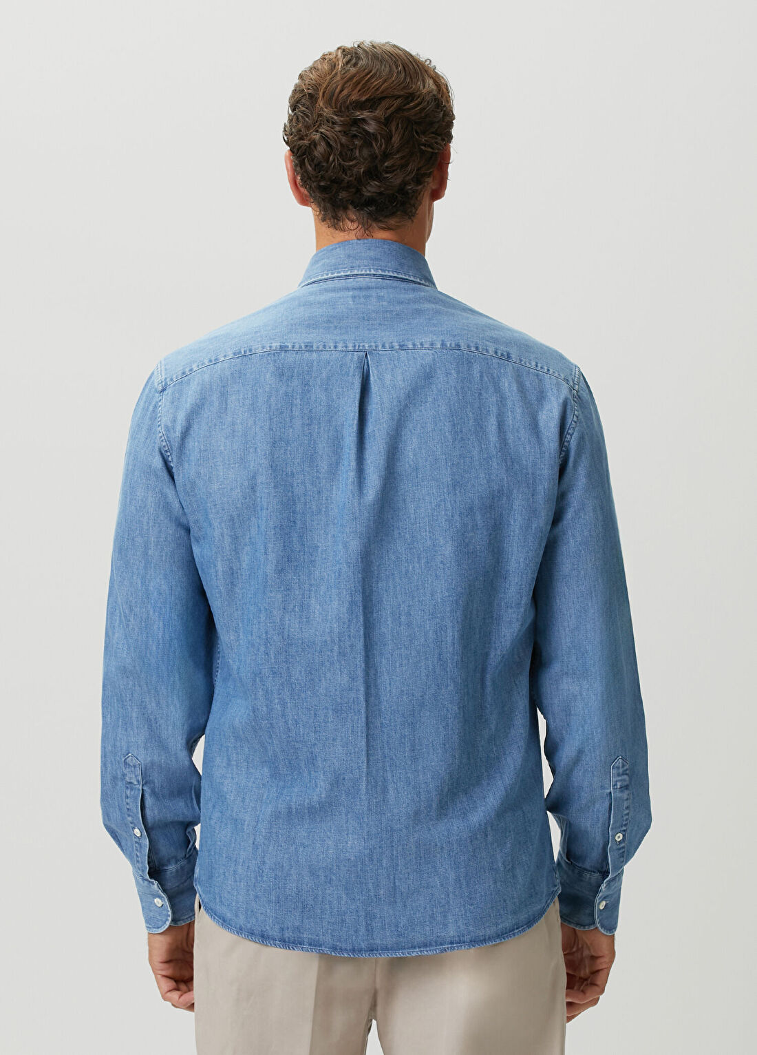 Brunello Cucinelli Mavi Denim Gömlek görsel 4