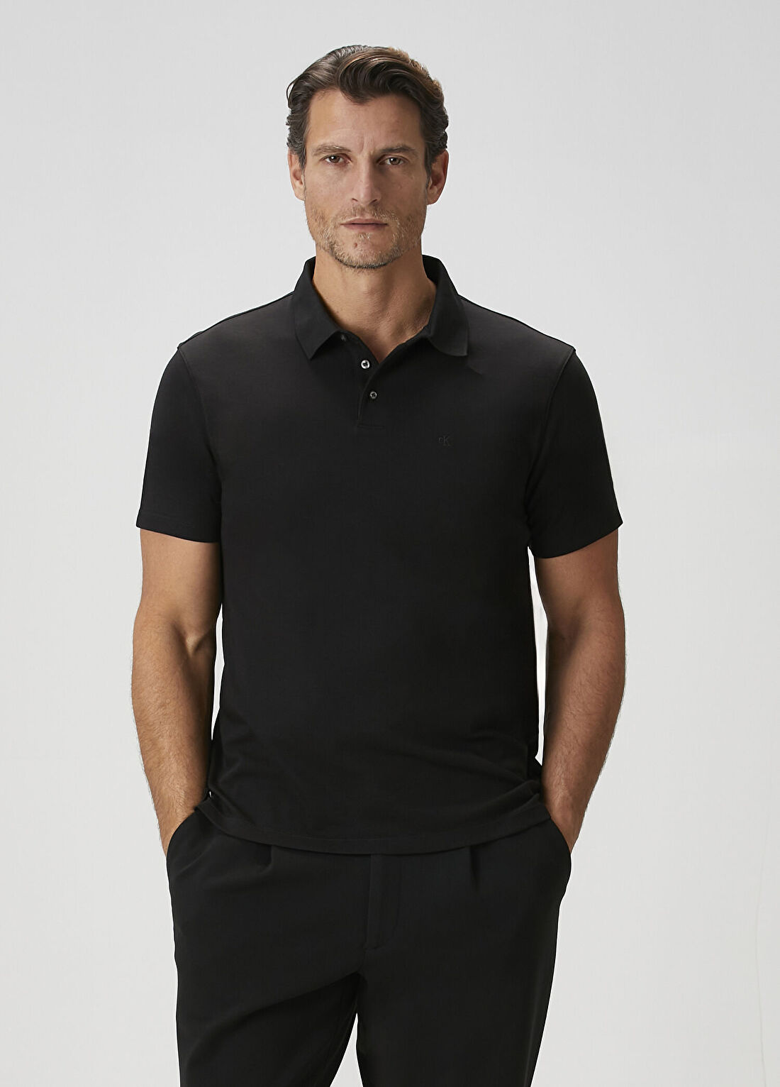 Calvin Klein Siyah Polo Yaka Gömlek