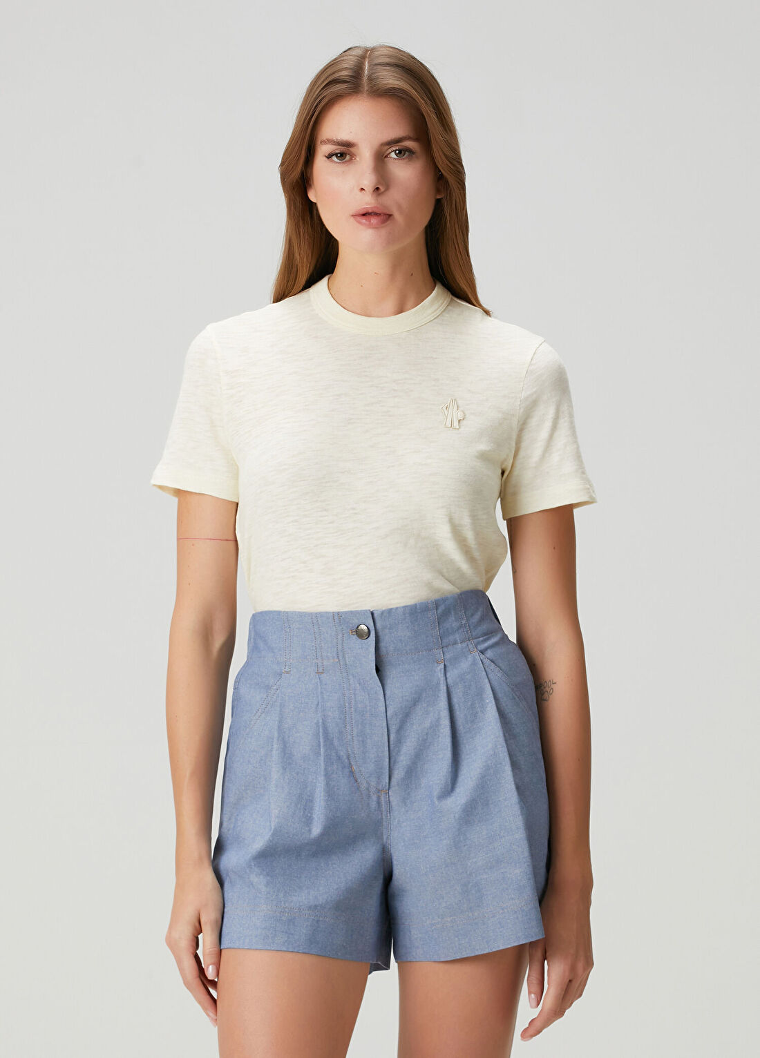 Moncler Grenoble Ekru T-shirt görsel 3