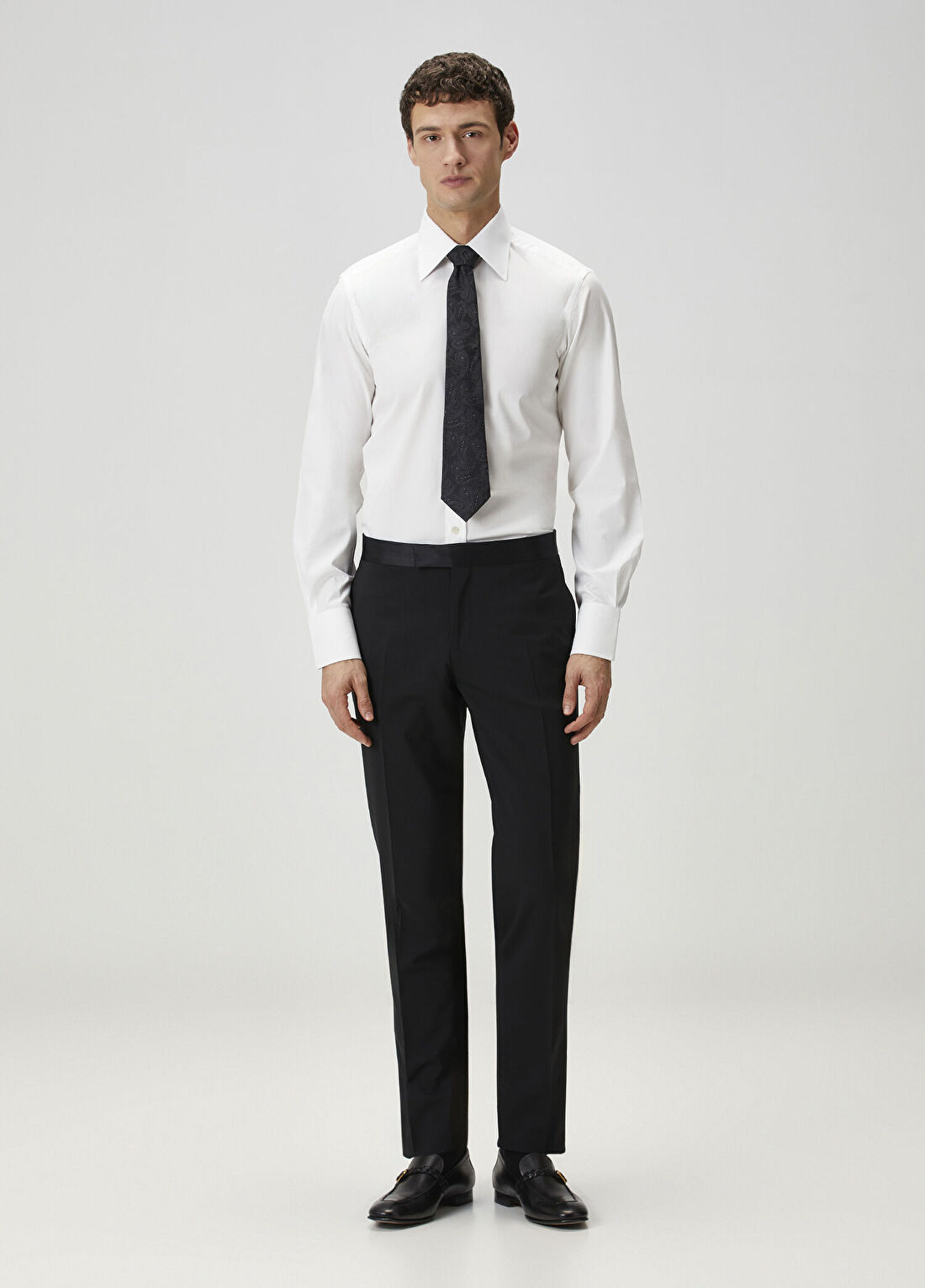 Tom Ford Slim Fit Kırık Beyaz Stretch Poplin Gömlek görsel 2