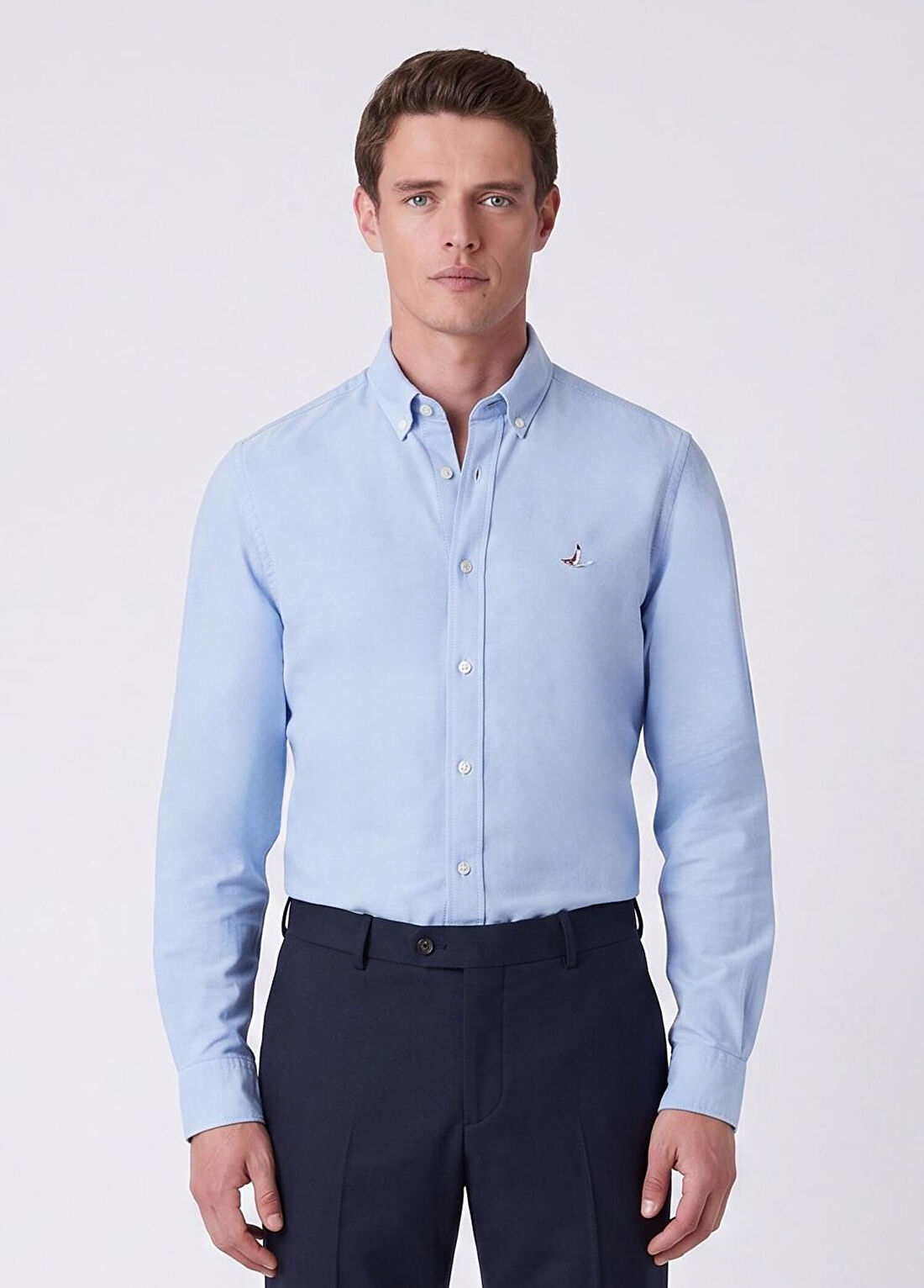 Beymen Club Slim Fit Mavi Oxford Gömlek