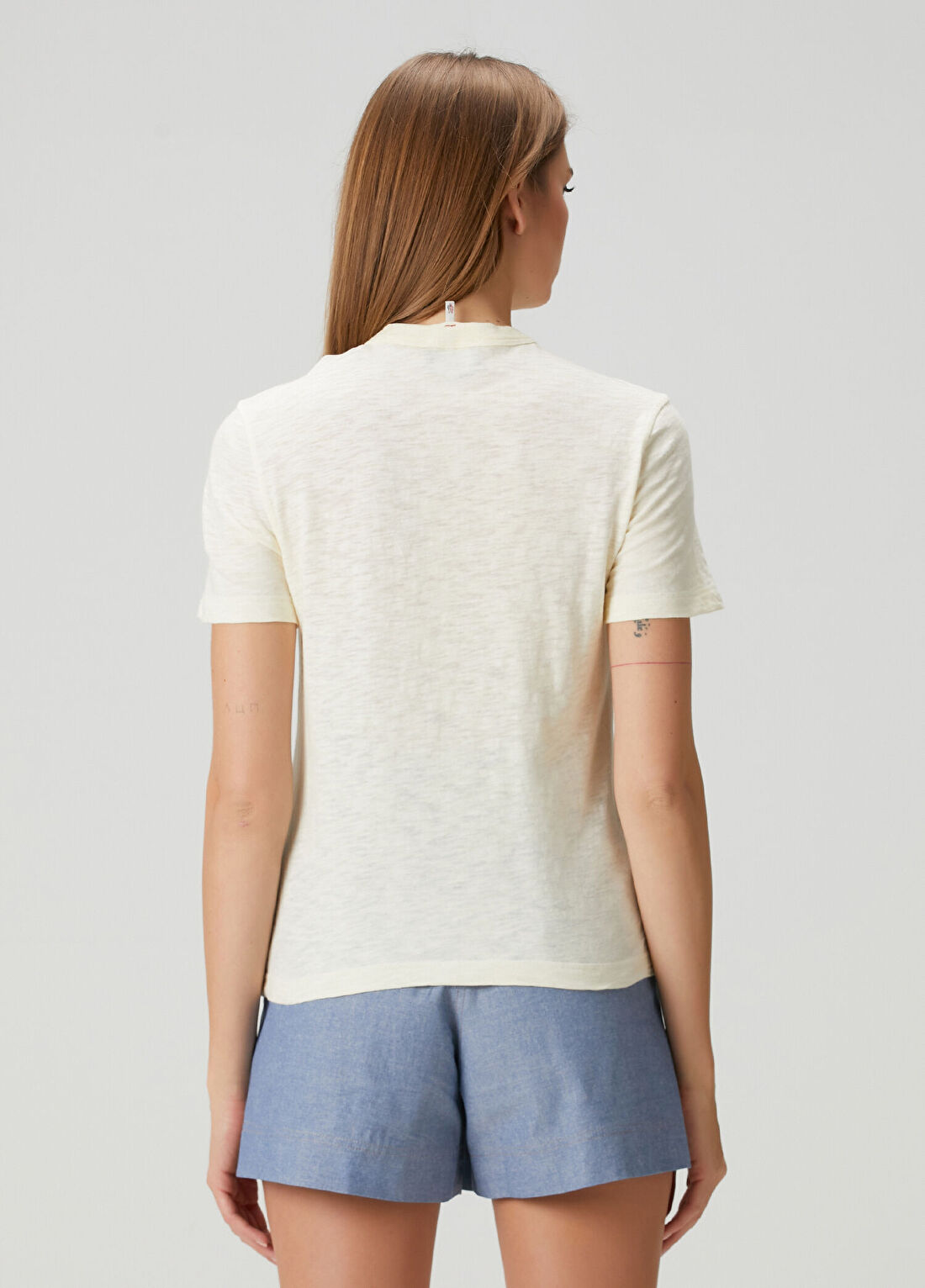 Moncler Grenoble Ekru T-shirt görsel 4