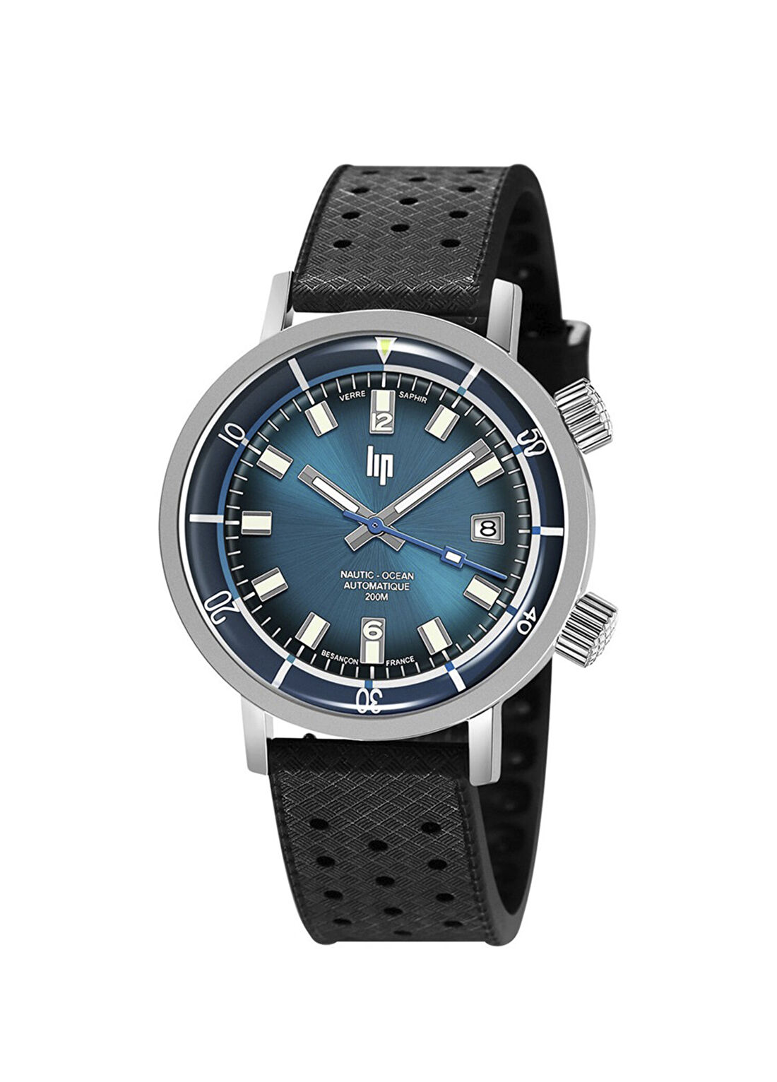 Lip NAUTIC-SKI 671854 Siyah Deri Erkek Kol Saati