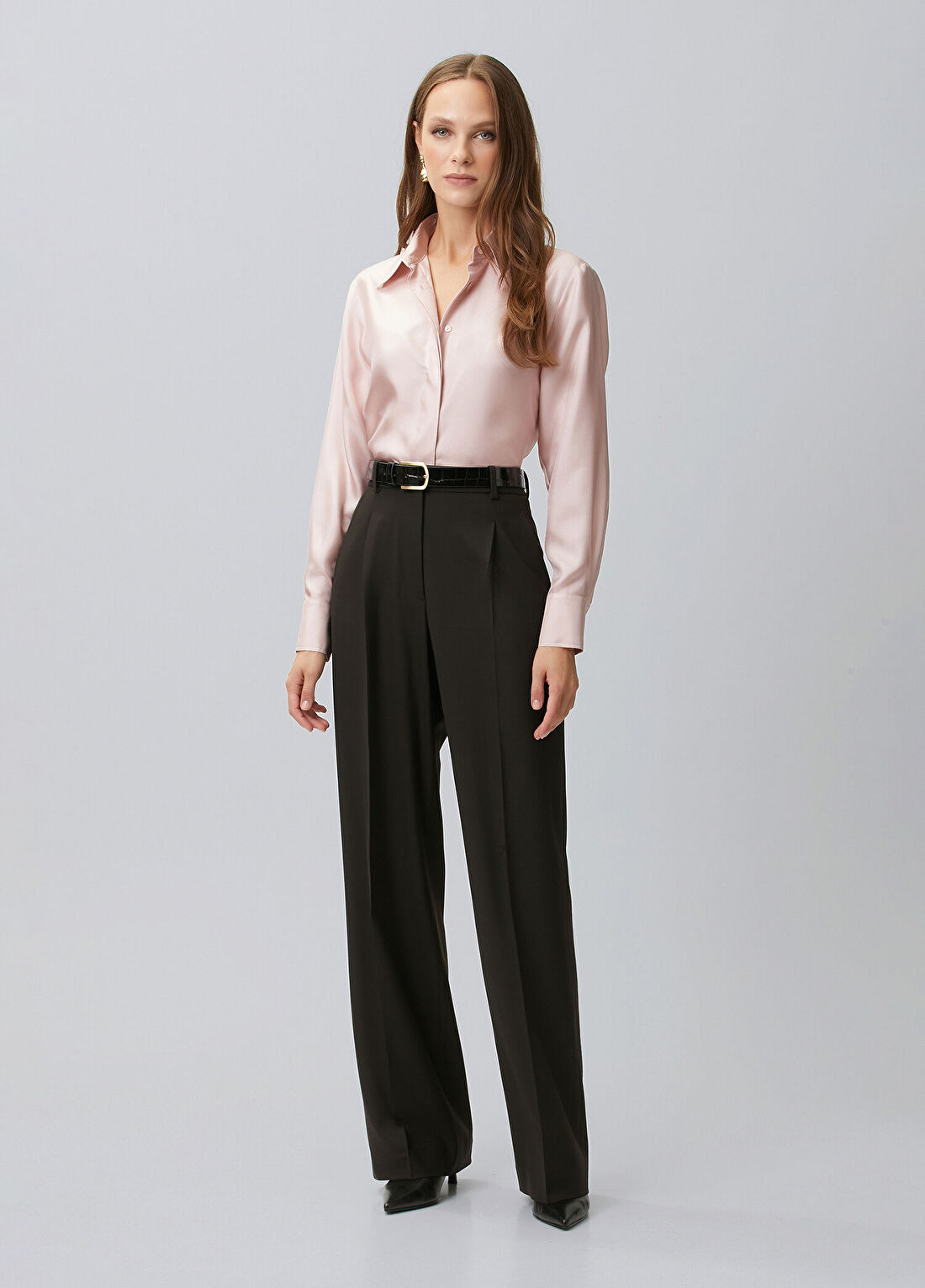 Network Limited Pembe İpek Twill Gömlek görsel 3