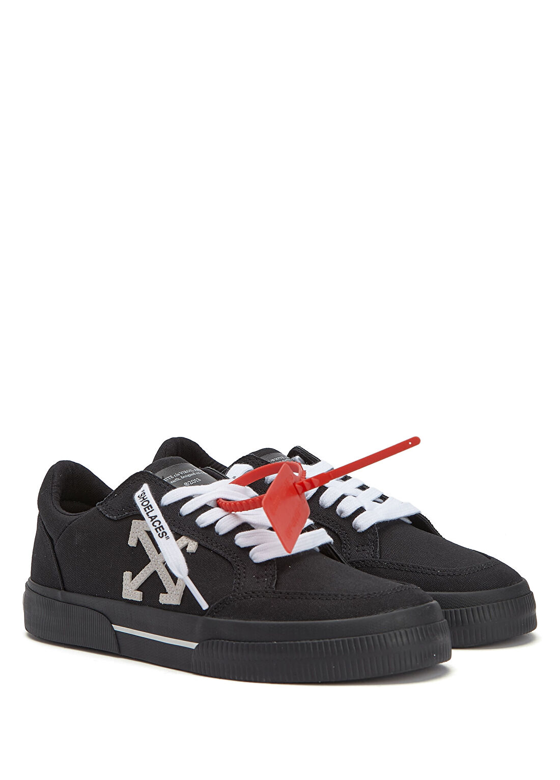 Off-White Vulcanized Siyah Kadın Kanvas Sneaker görsel 2
