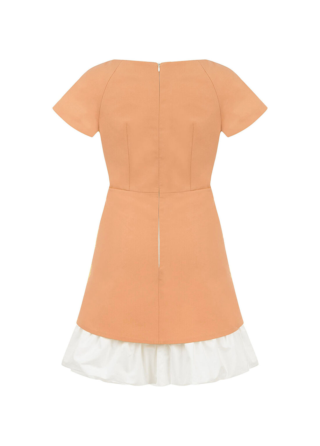Feel The Lotus Clarisse Orange Kısa Kollu Kadın Mini Elbise görsel 2
